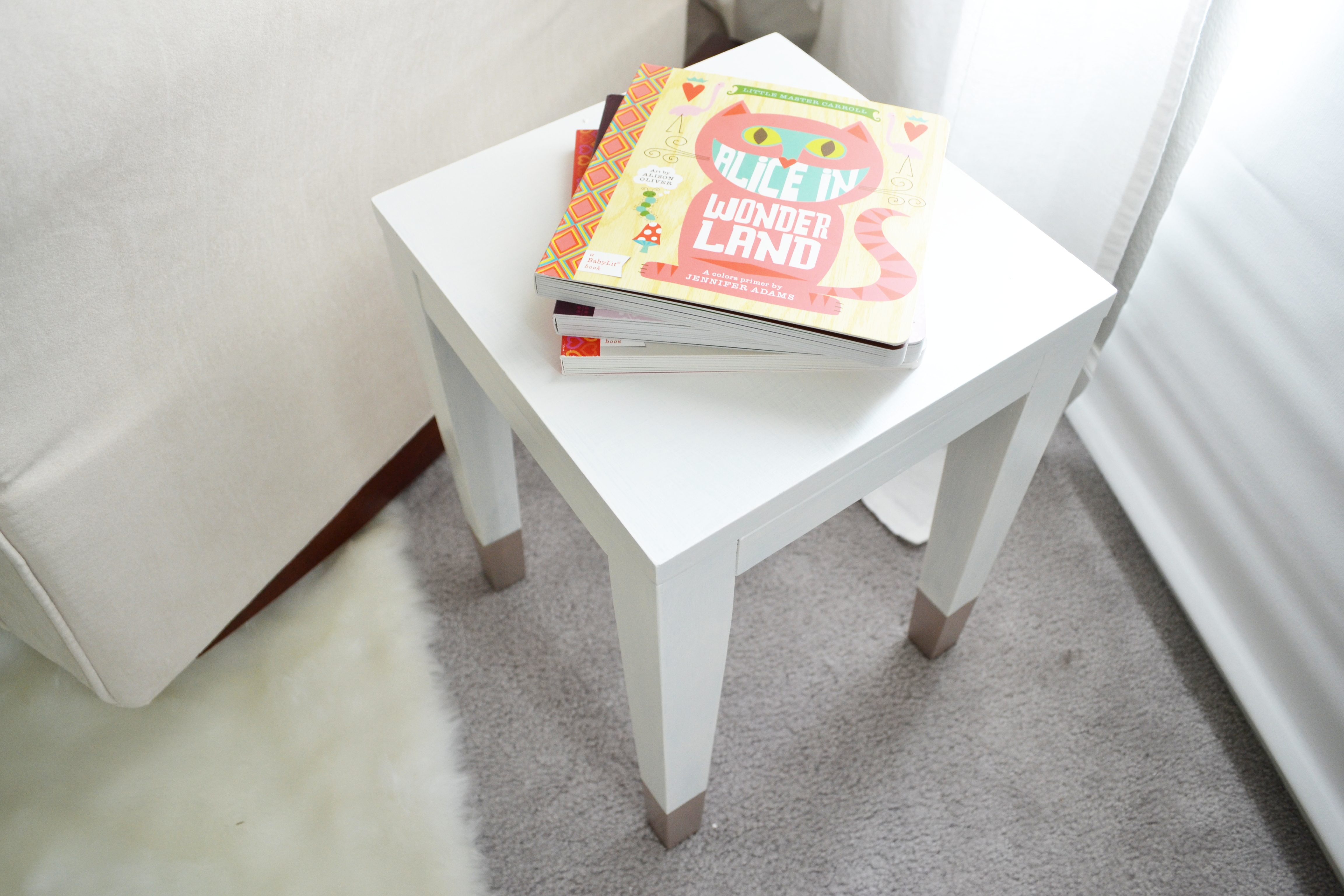 Metallic Champagne Dipped Side Table Legs