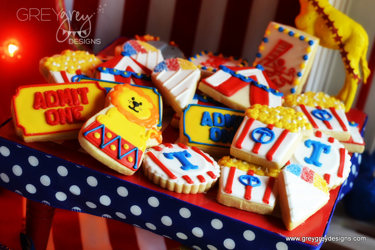 Circus Themed Sugar Cookies