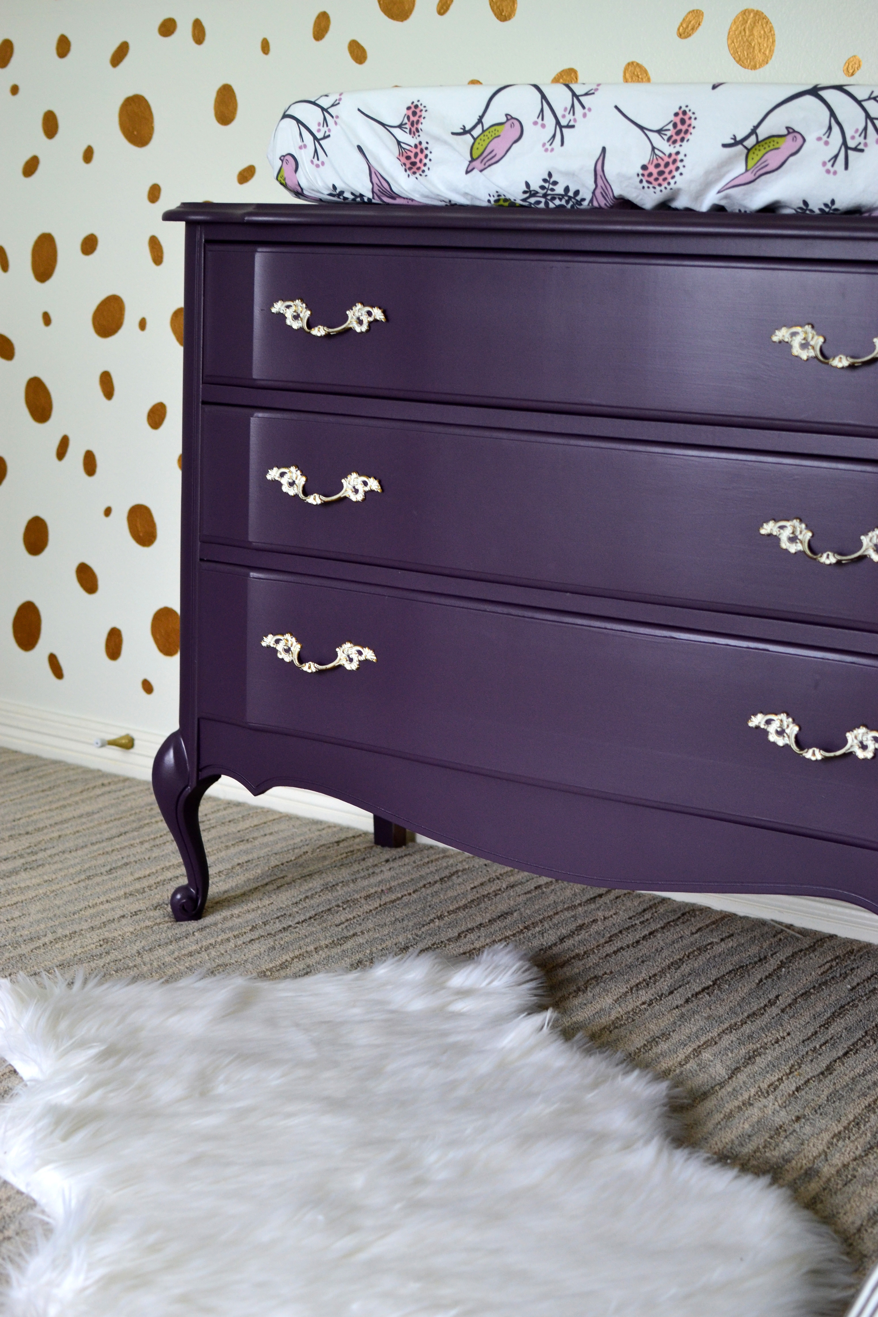 Painted Black Raspberry Dresser