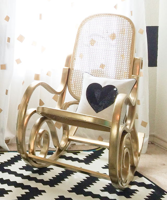 Gold Bent Wood Rocker