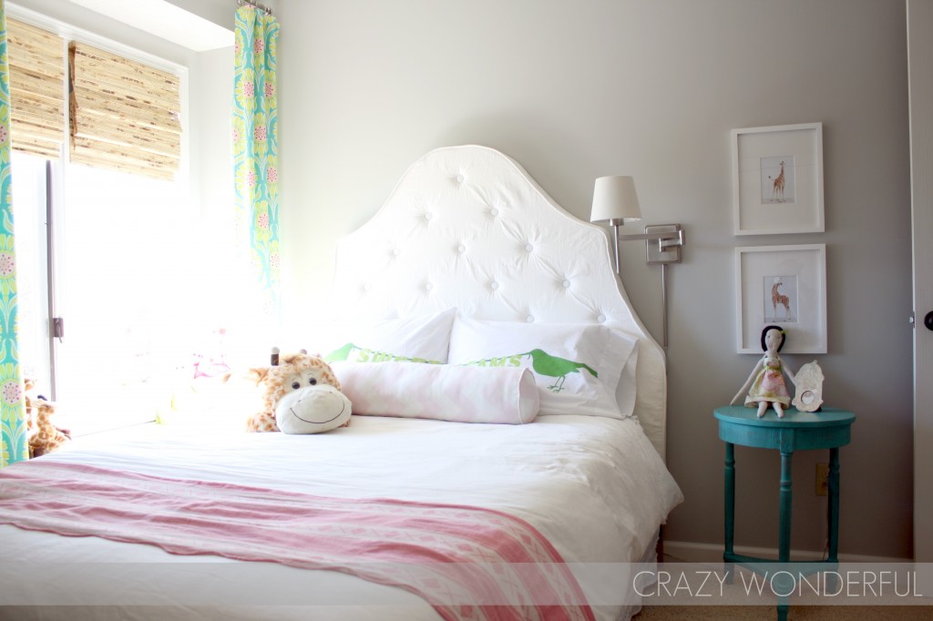 DIY Headboard in Pink and Turquoise Girl's Room - Project Junior