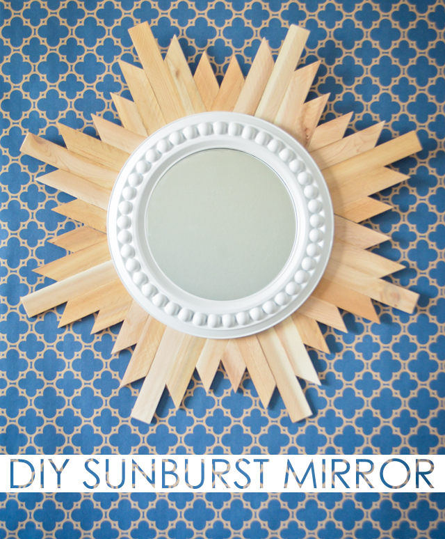 DIY Wooden Sunburst Mirror