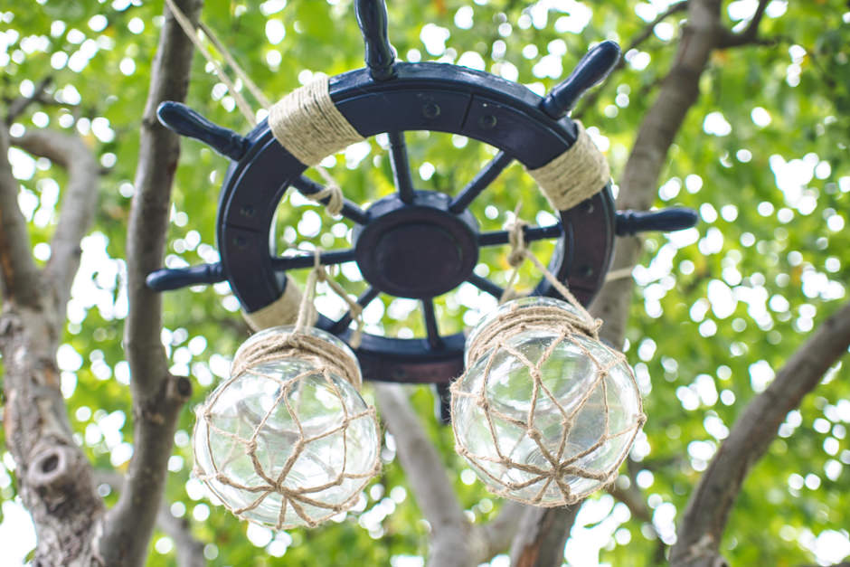 Ships Wheel Chandelier