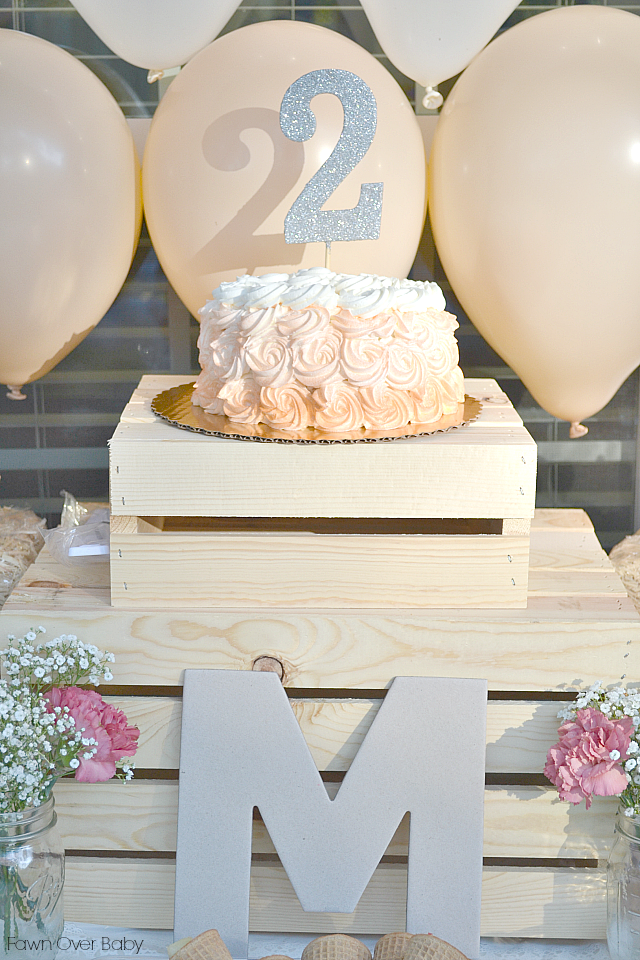 Peach Ombre Birthday Cake