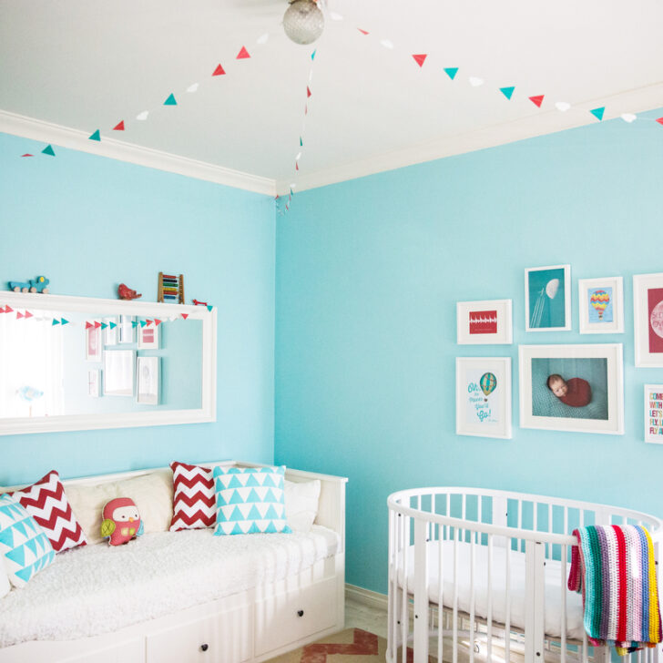 Aqua and Red Nursery