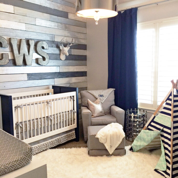 Metallic Wood Wall Nursery