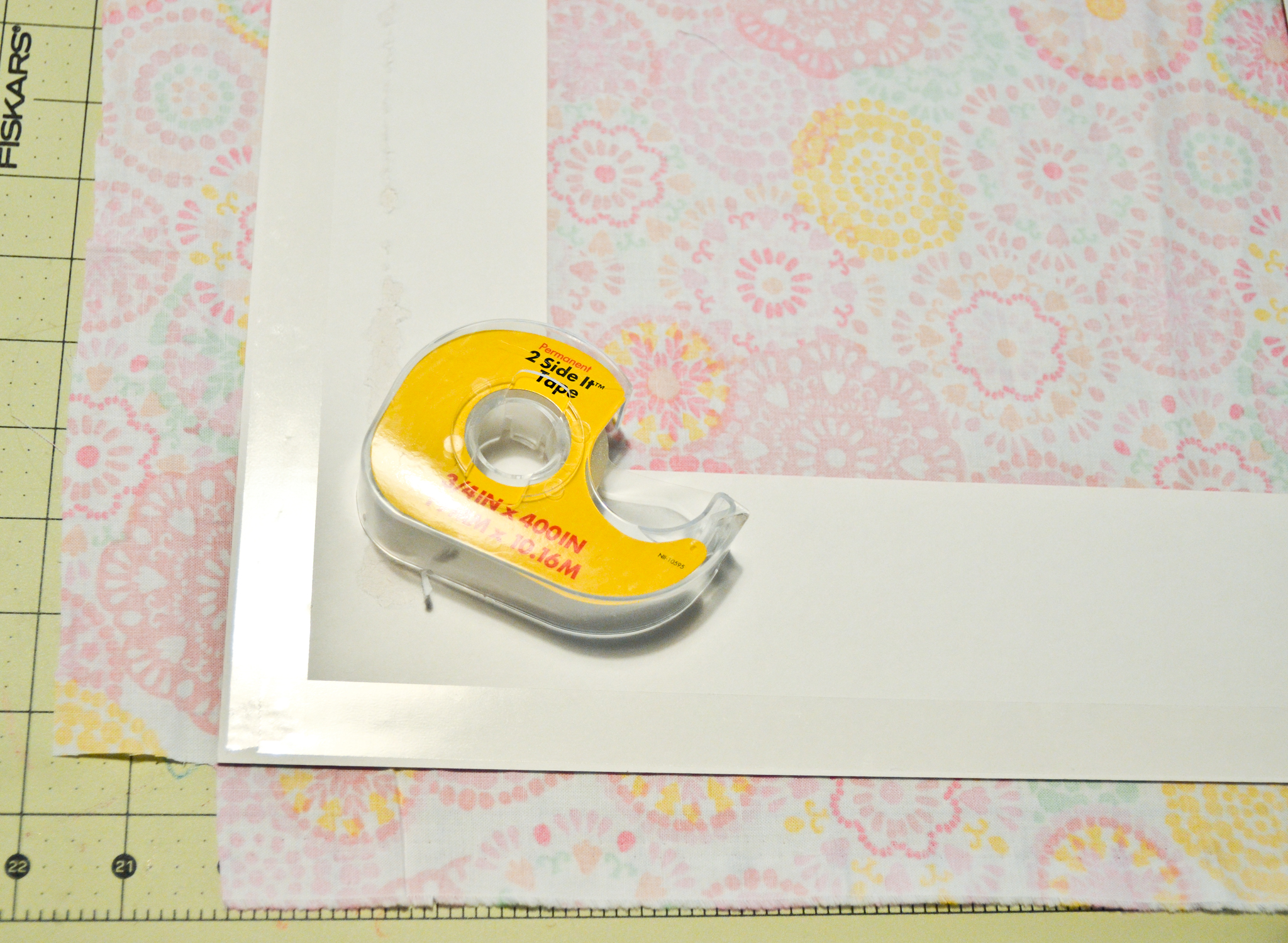 Fabric-Covered Mat for Framed Nursery Art