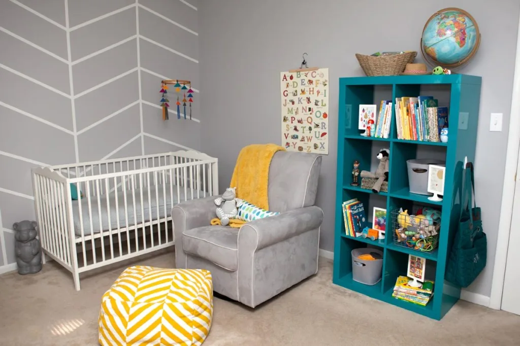 Gray and Teal Nursery