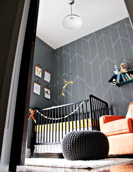 Yellow and Gray Arrow Nursery