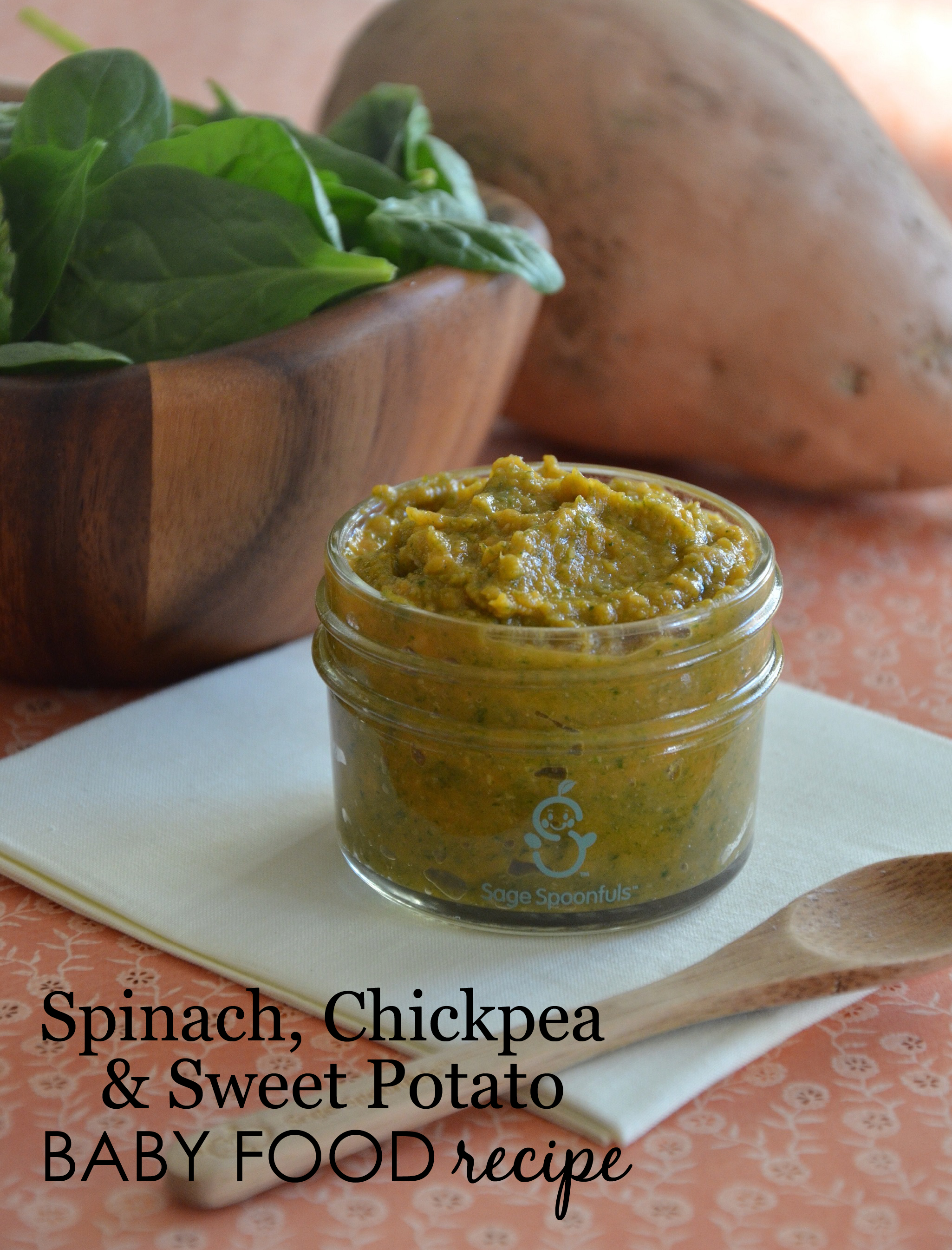 Sweet Potato, Chickpea and Spinach Baby Food Recipe