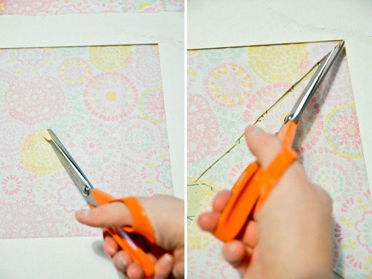 Fabric-Covered Mat for Framed Nursery Art