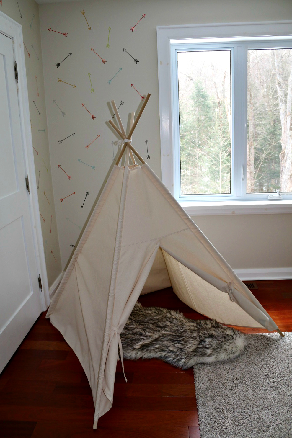 Teepee in this Woodland Nursery