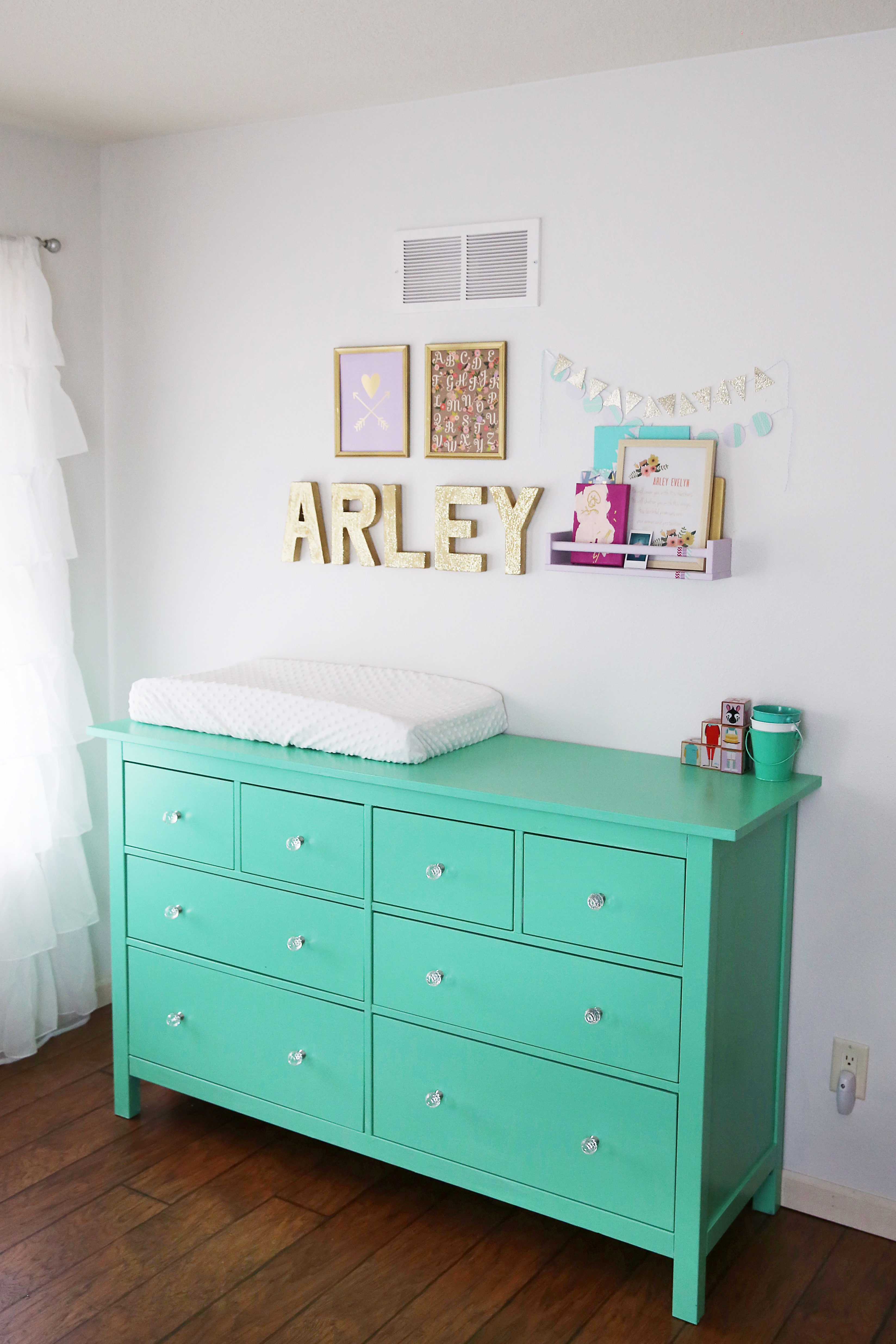 Painted Mint IKEA HEMNES Dresser