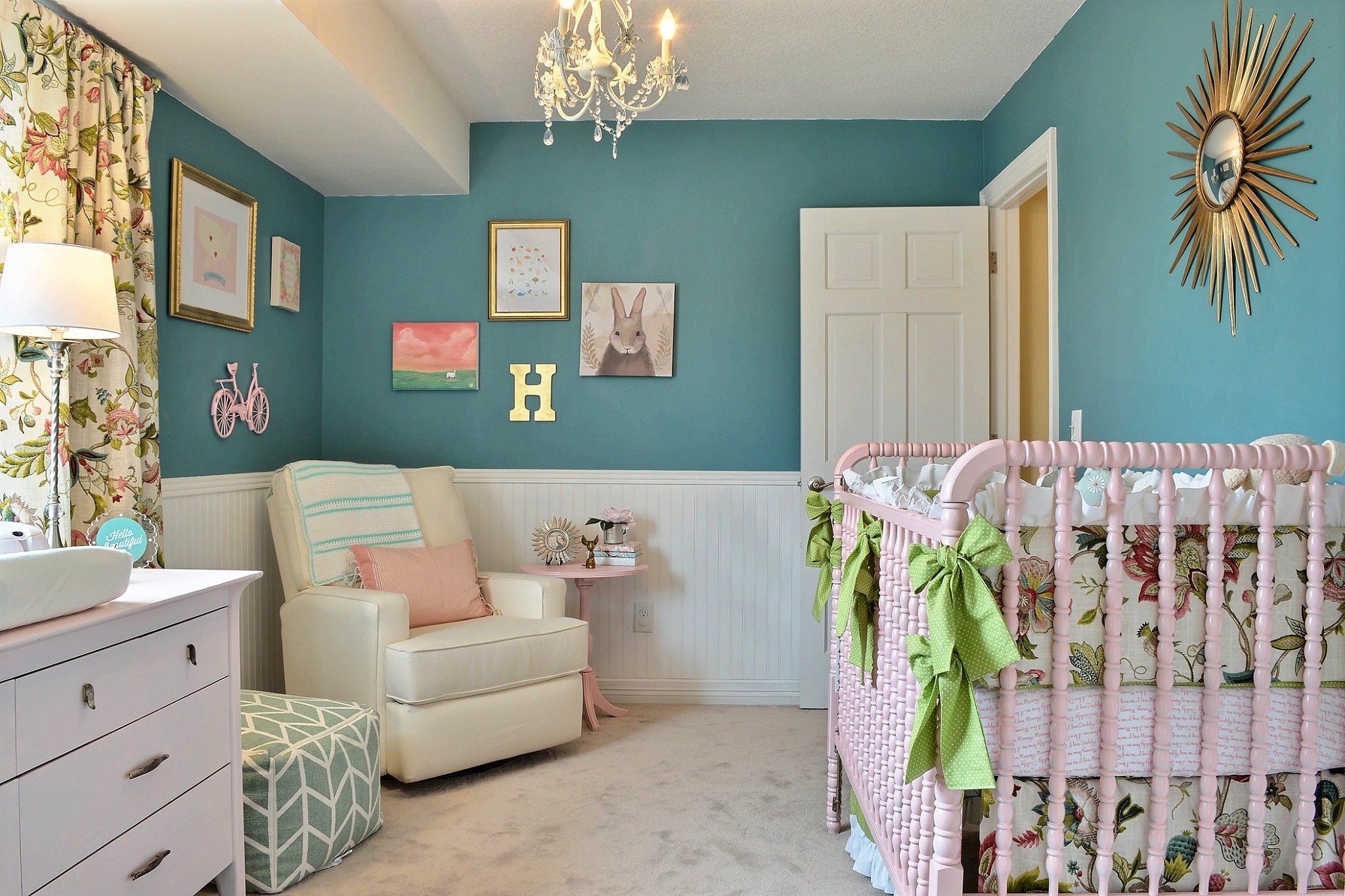 Girly Teal Nursery