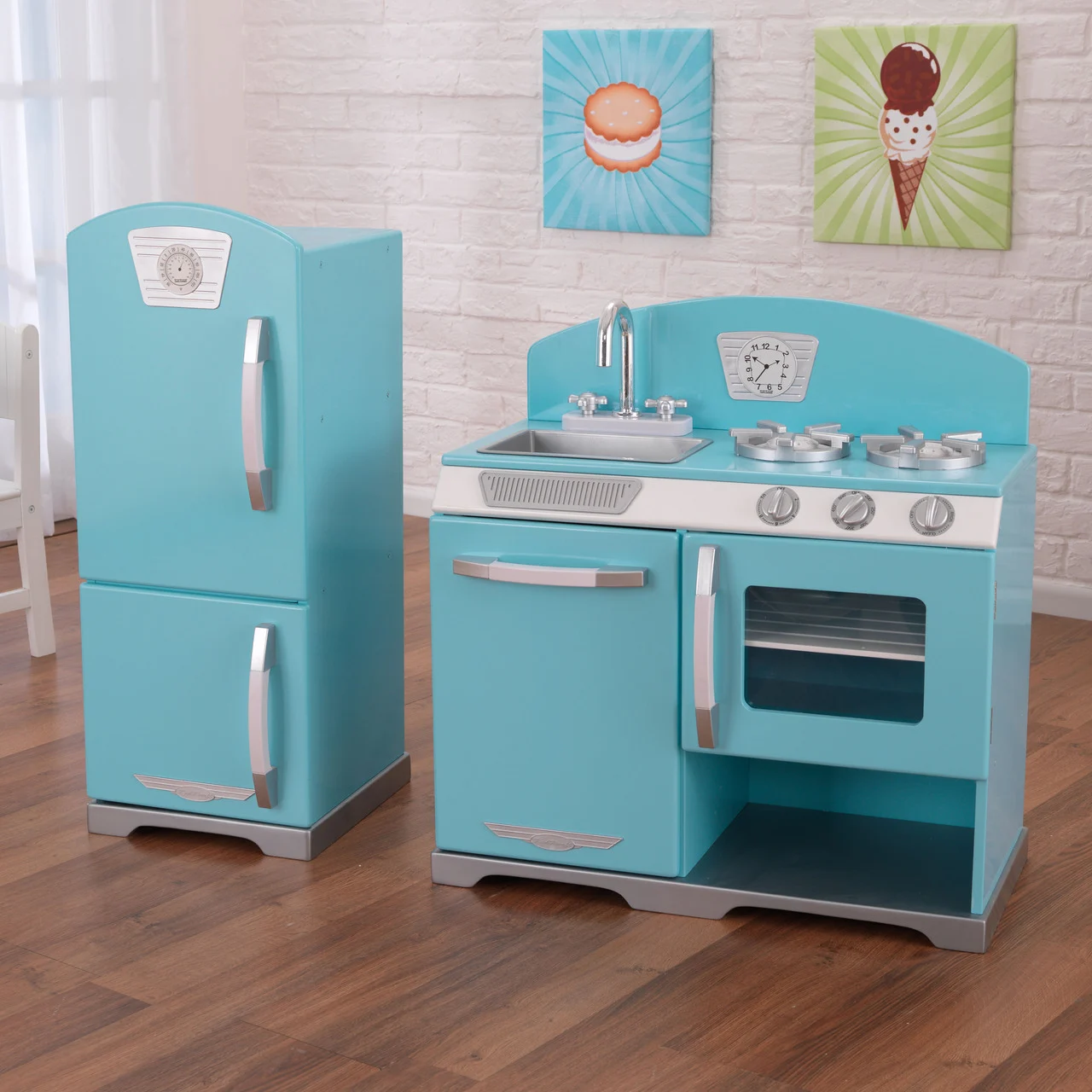 Blue Retro Play Kitchen