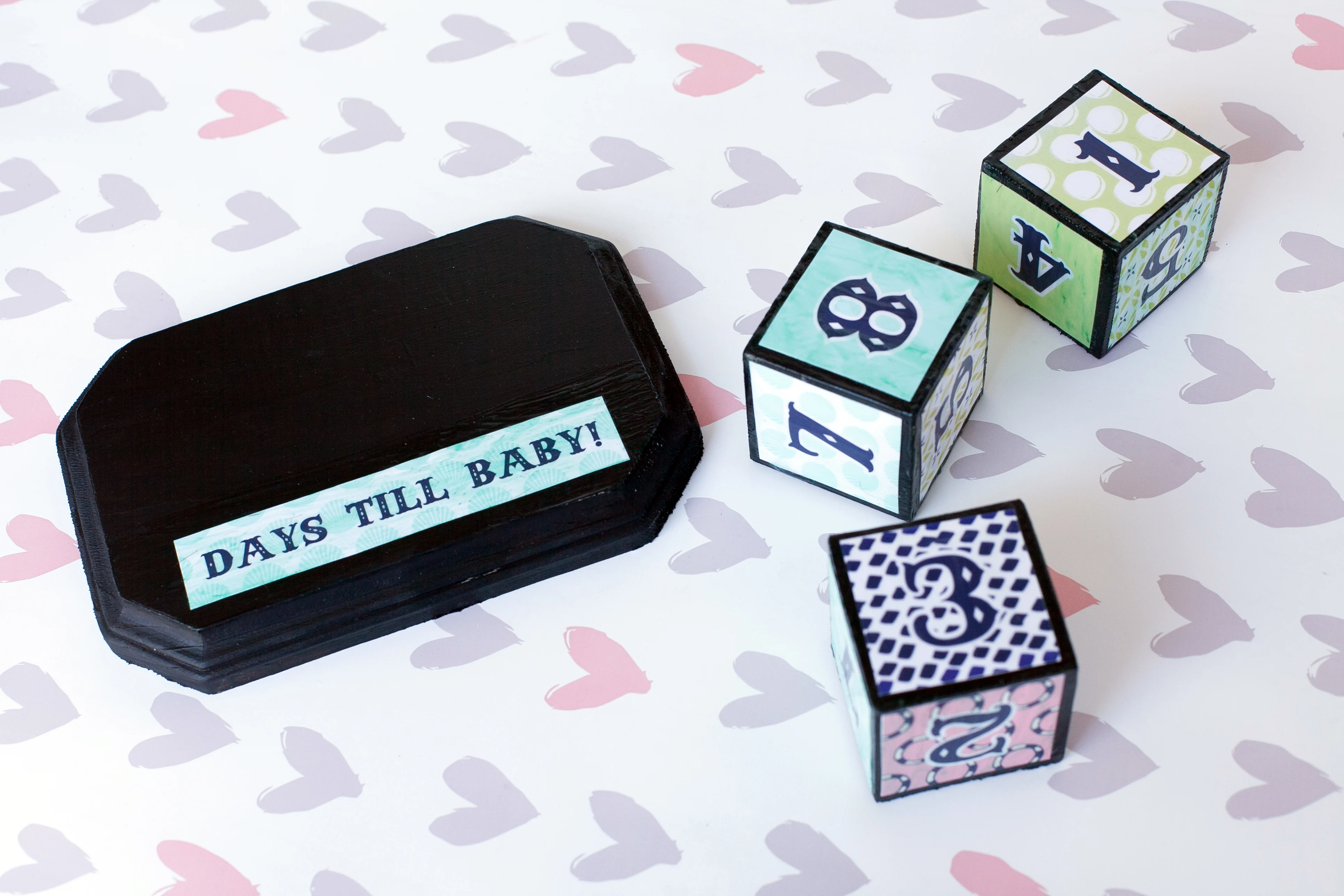 DIY Countdown to Baby Blocks