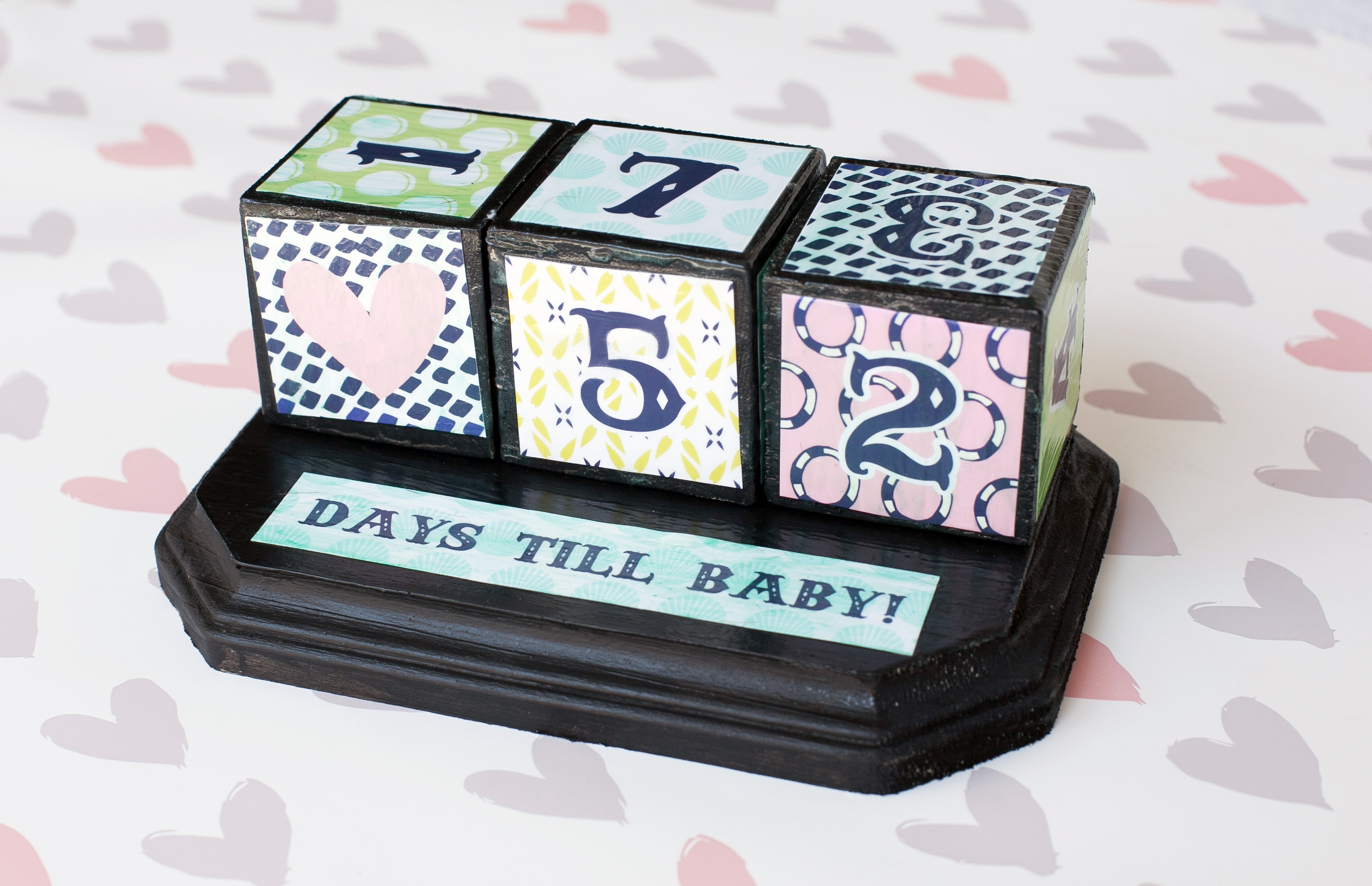 DIY Countdown to Baby Blocks