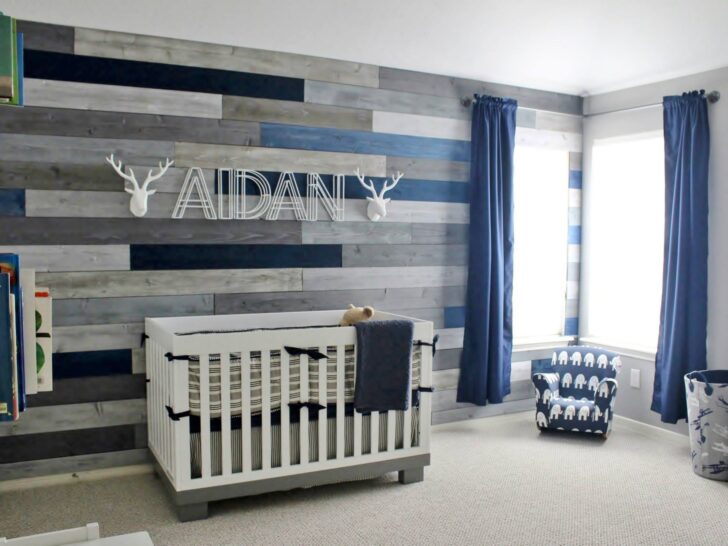 Modern Navy & Grey Rustic Nursery