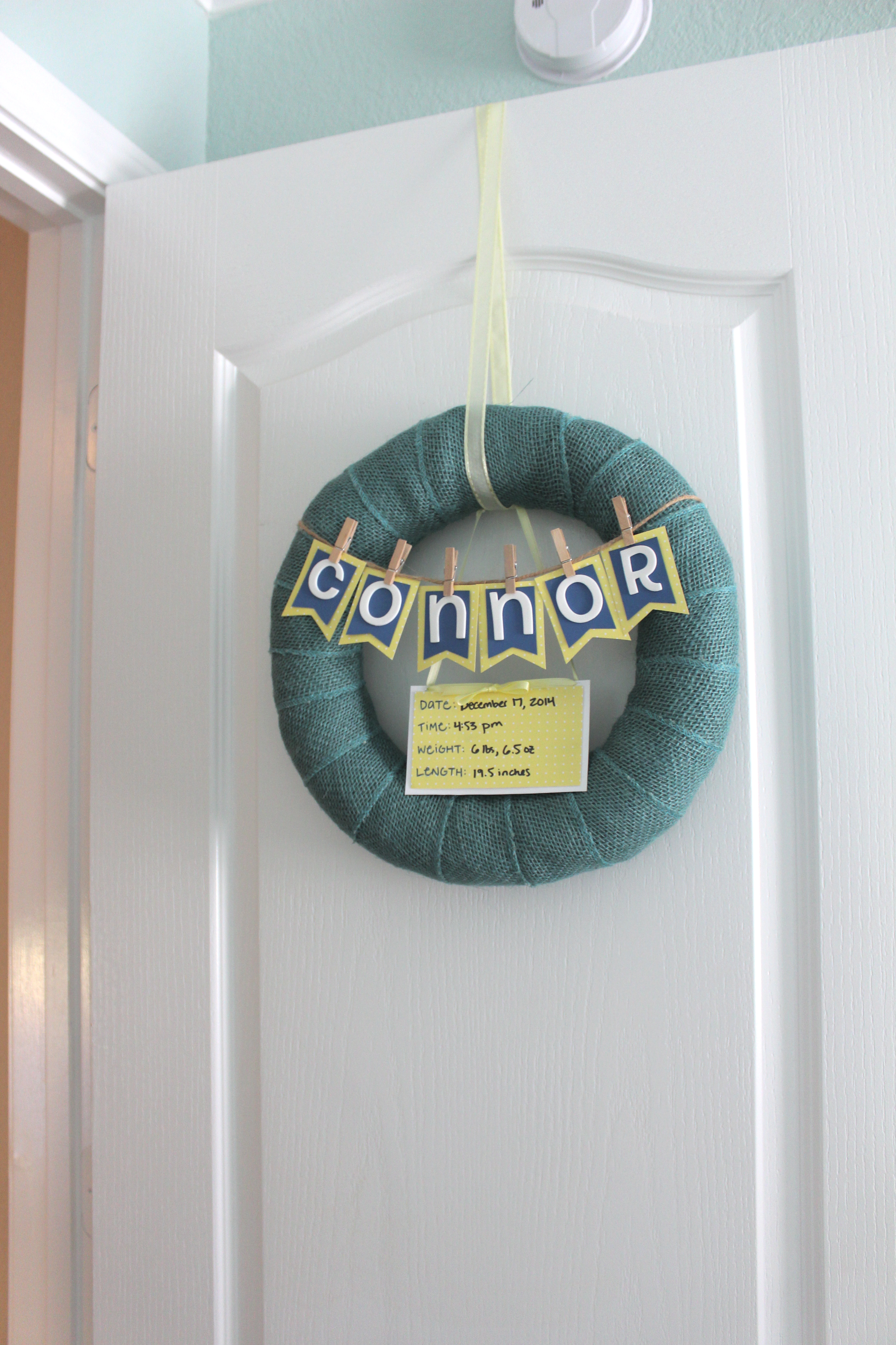 Hospital Door Wreath Turned Nursery Door Wreath