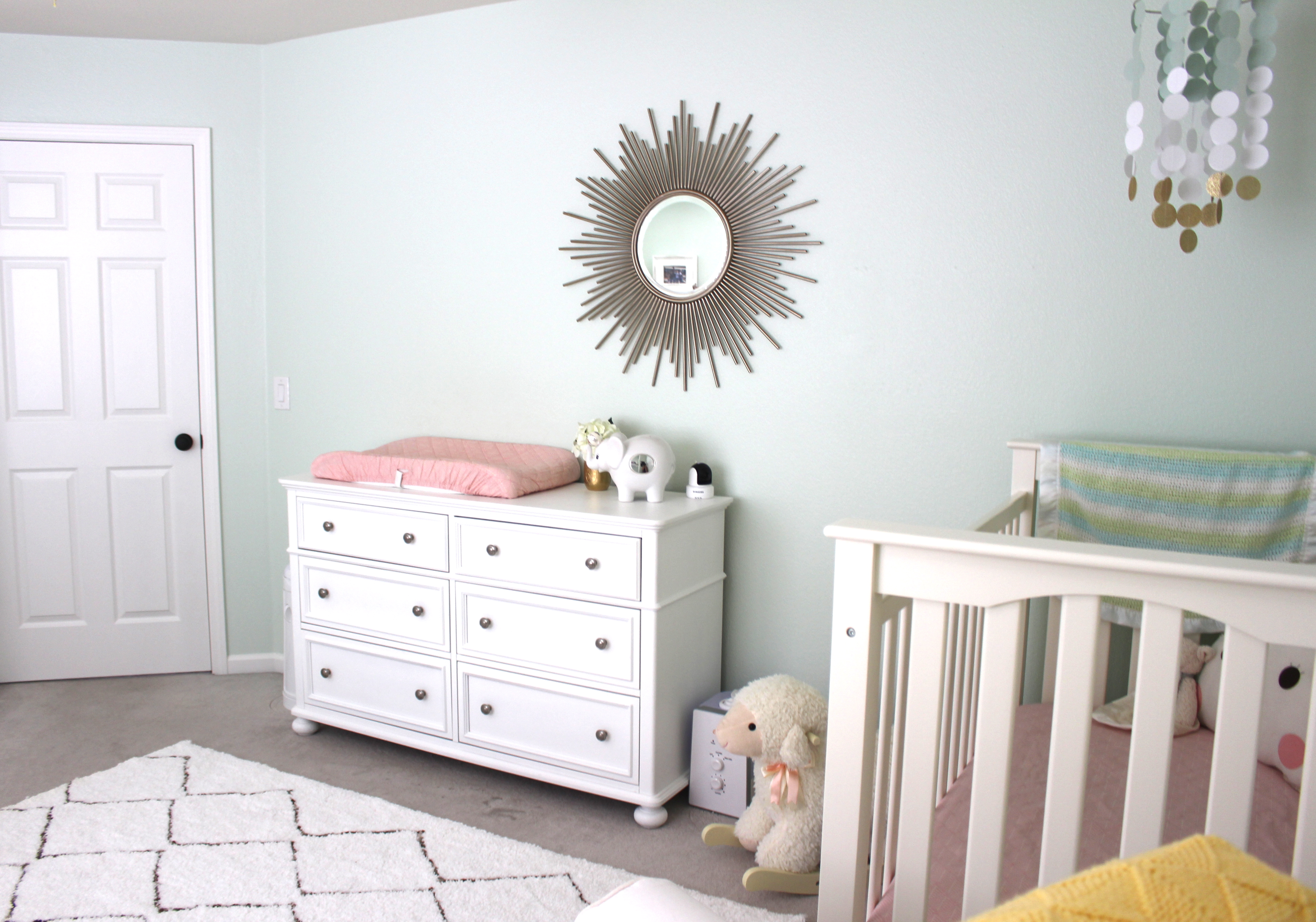 Starburst Mirror Over Dresser