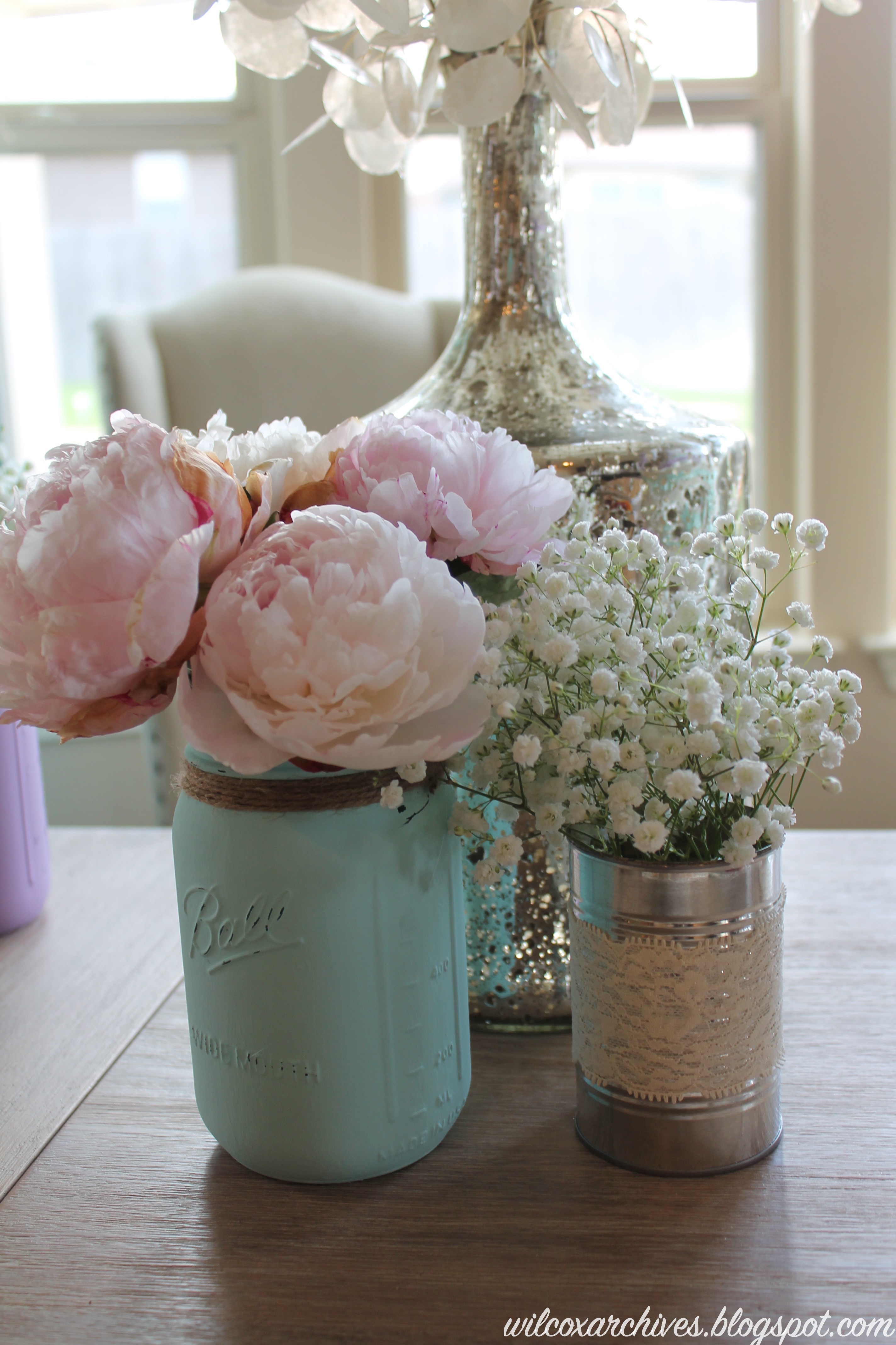 Decorated Vases for Baby Shower