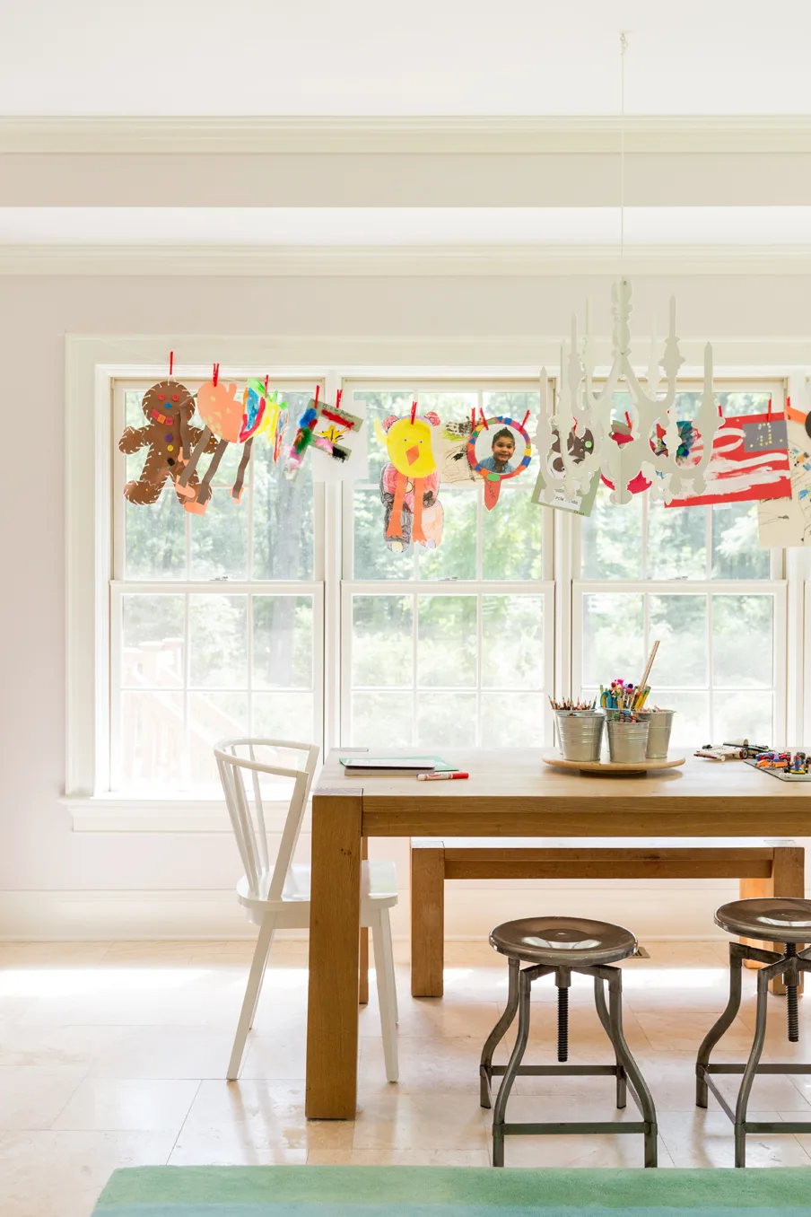 Playroom with Kids' Art Display - Project Nursery