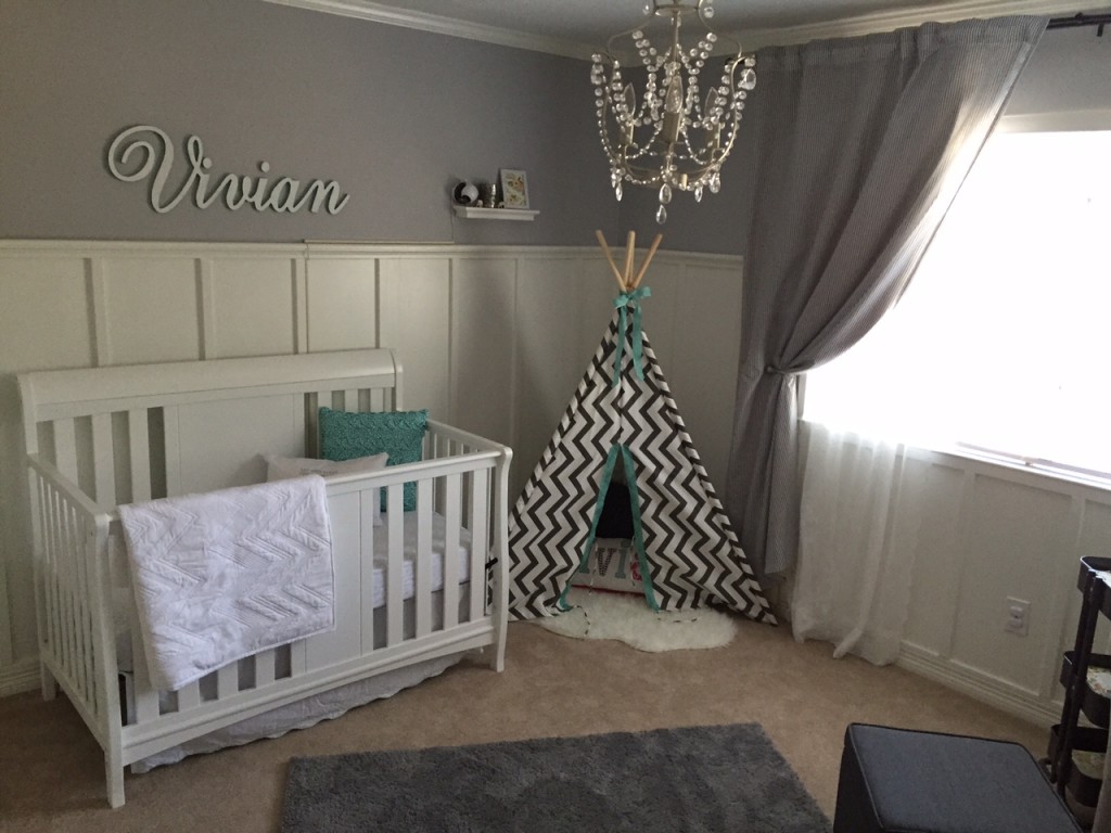 Gray and White Nursery with Teepee - Project Nursery