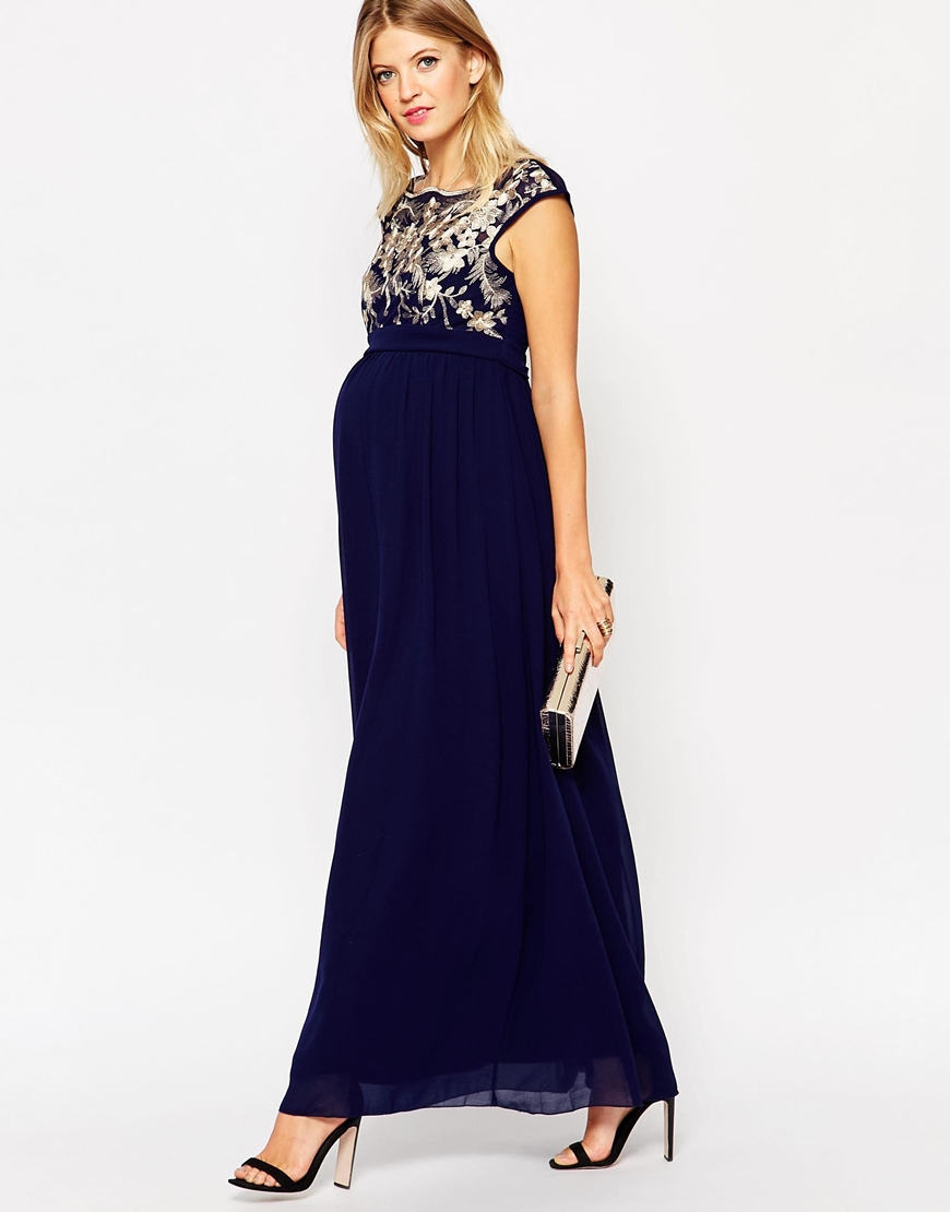 Maternity Maxi Dress with Embroidery from ASOS