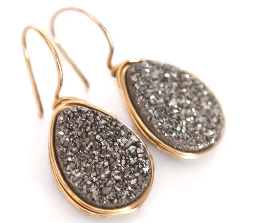 Druzy Earrings from Wrenn Jewelry