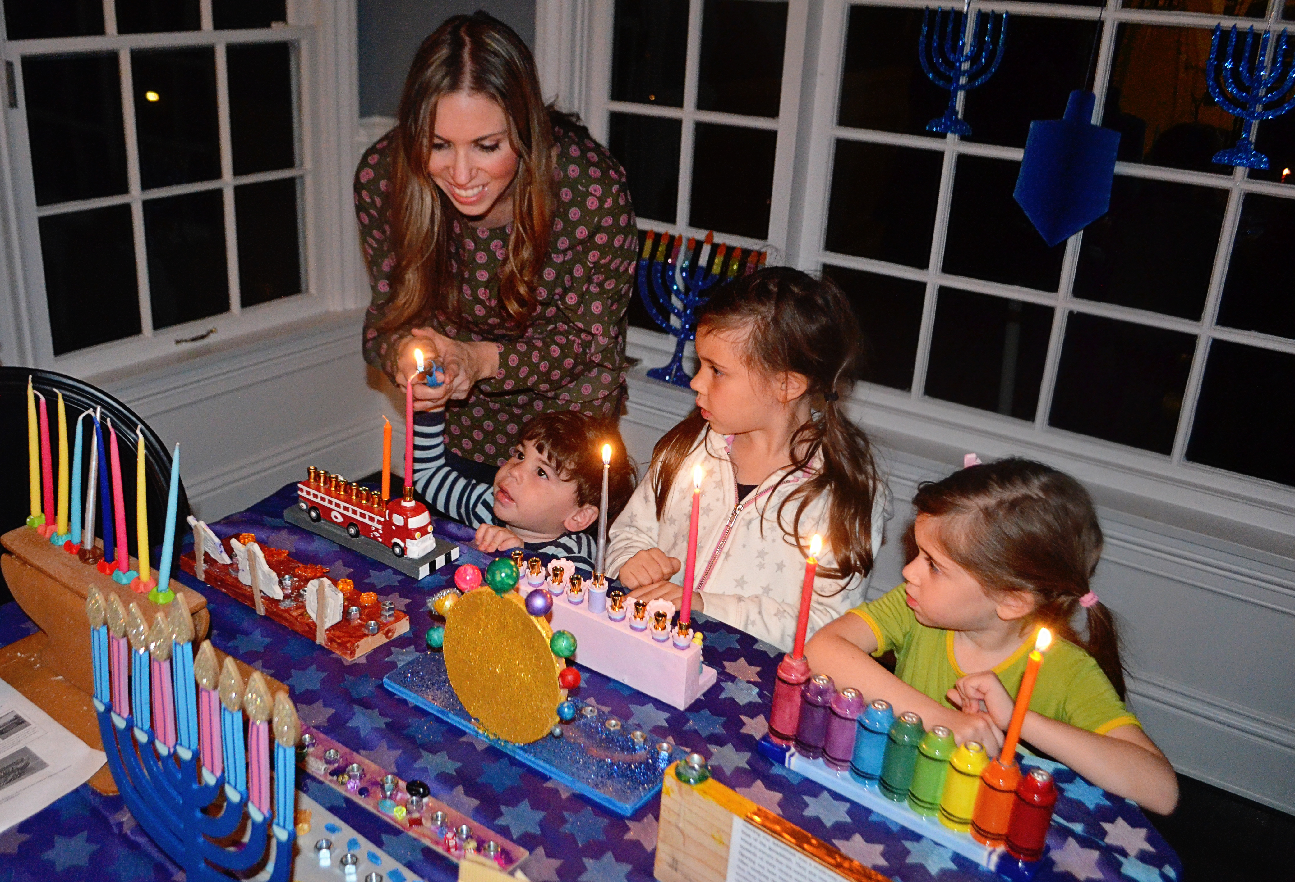 Kids Menorahs