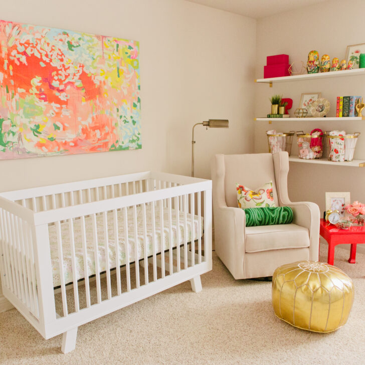 Pink, Green and Gold Nursery