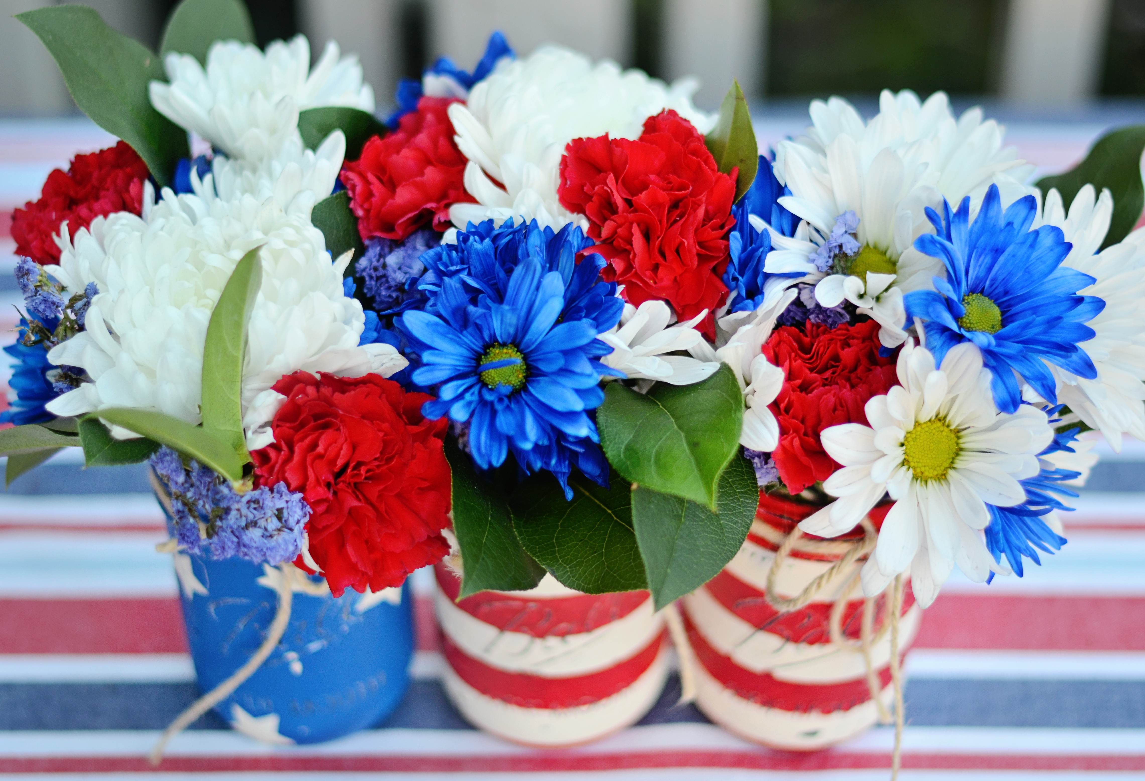 Floral Fourth of July Centerpiece