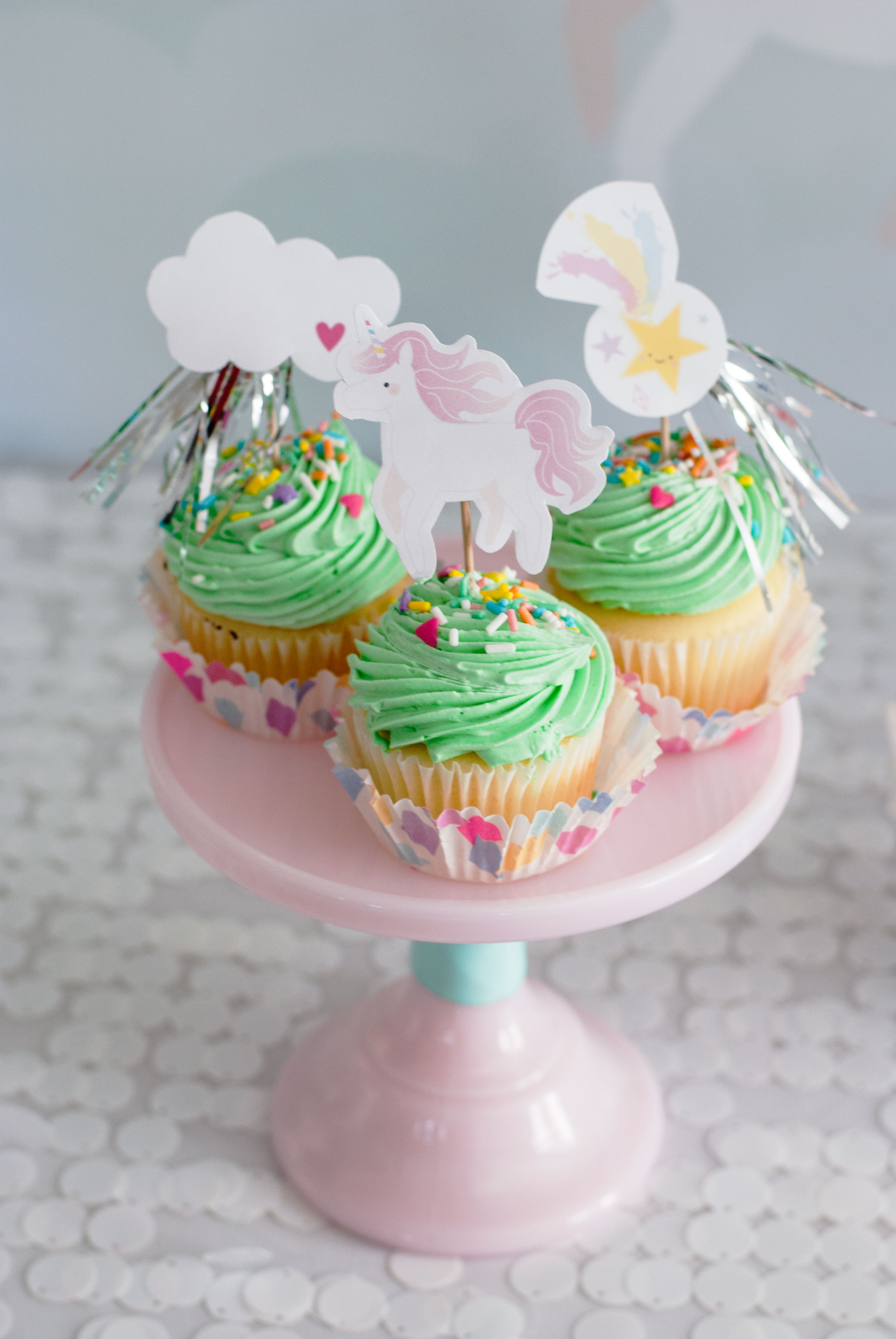 Unicorn Cupcake Toppers