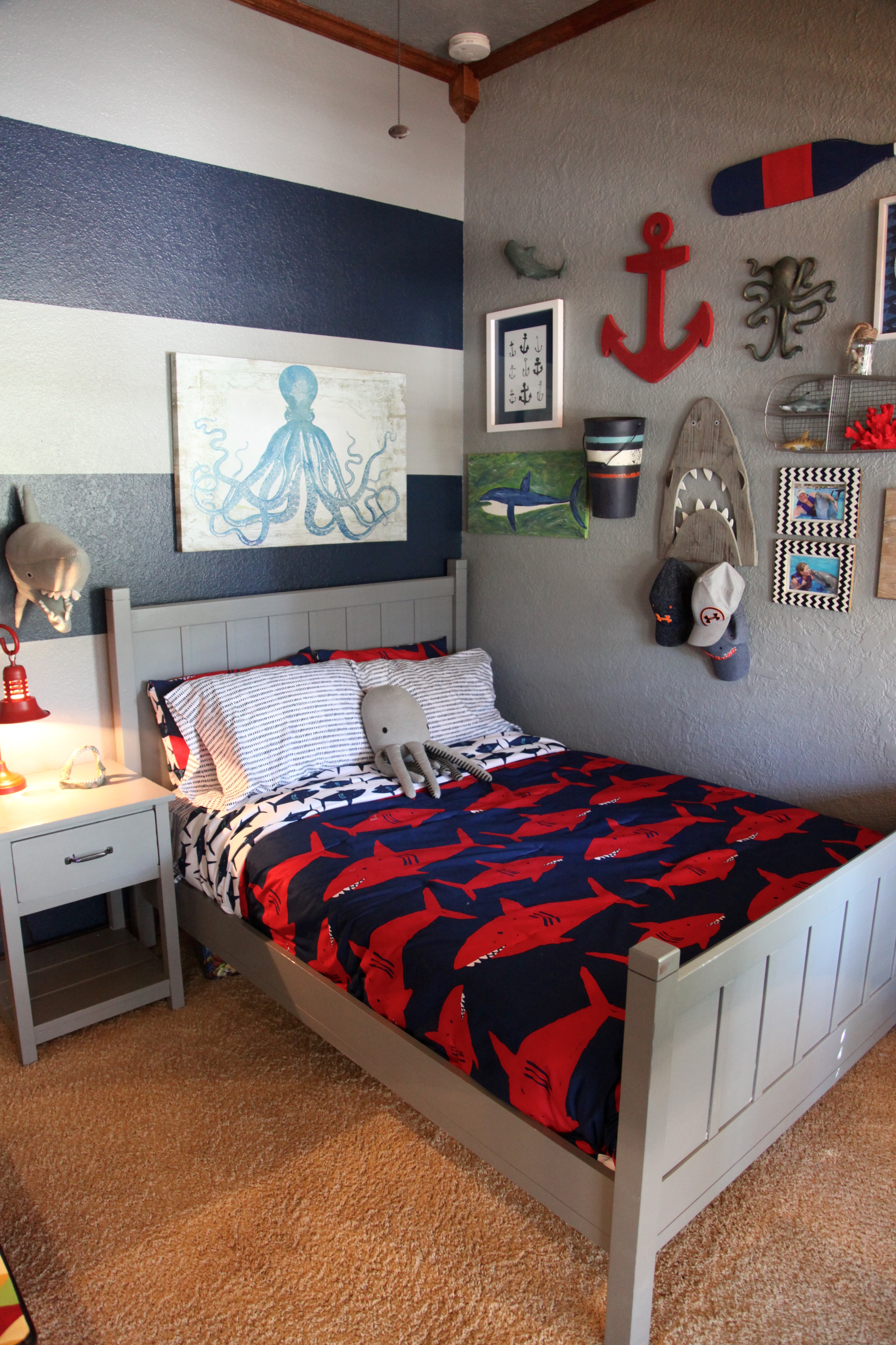 Shark Themed Boy's Room