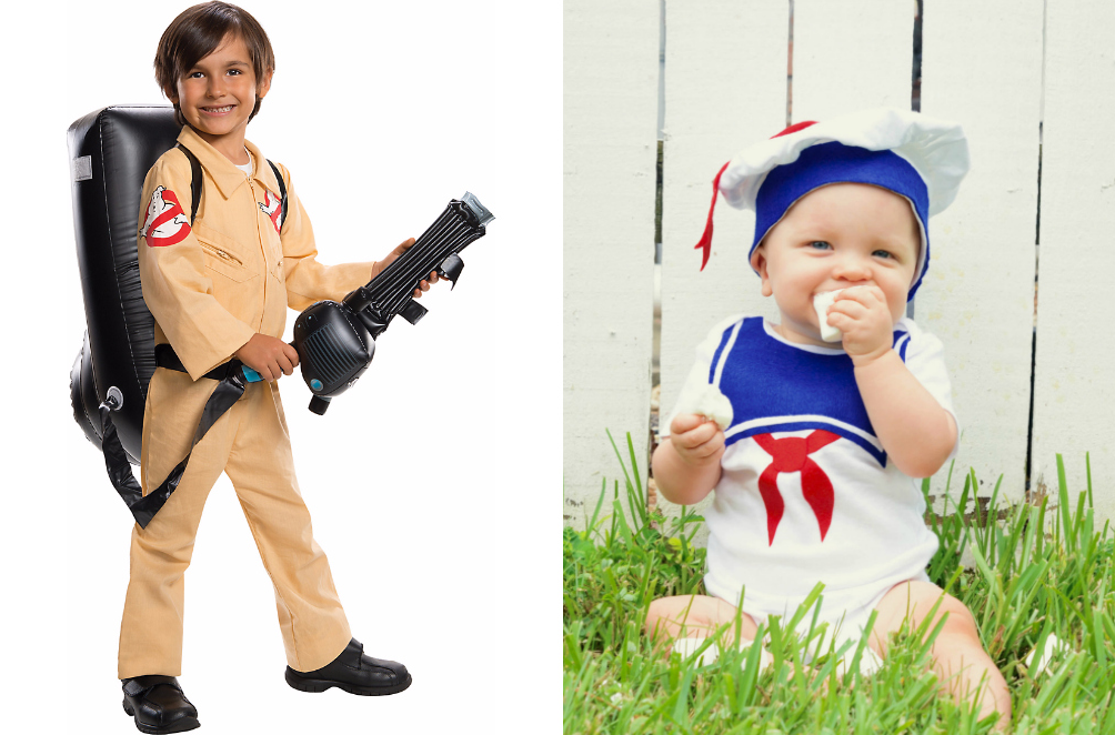 Ghostbuster Costume and Stay Puft Marshmallow Man Costume