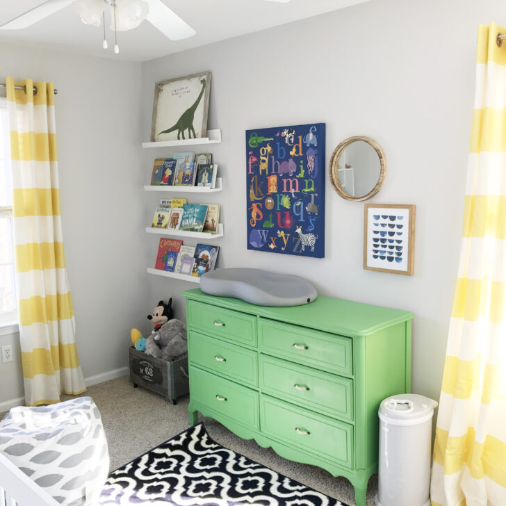 Bold Yellow, Green and Navy Nursery