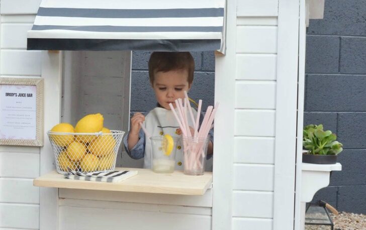 Toddler Playhouse Juice Bar DIY Playhouse Renovation