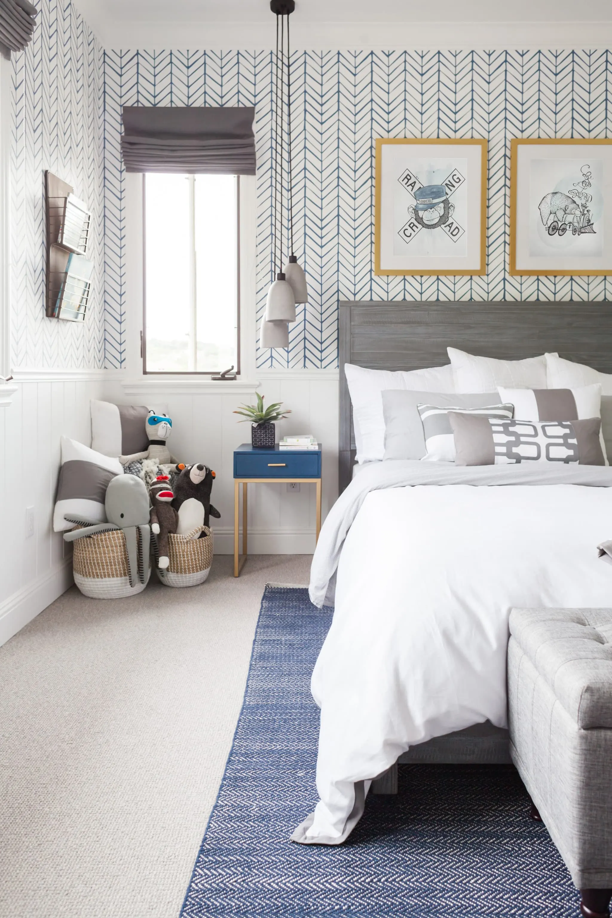 Navy and Gray Big Boy Room