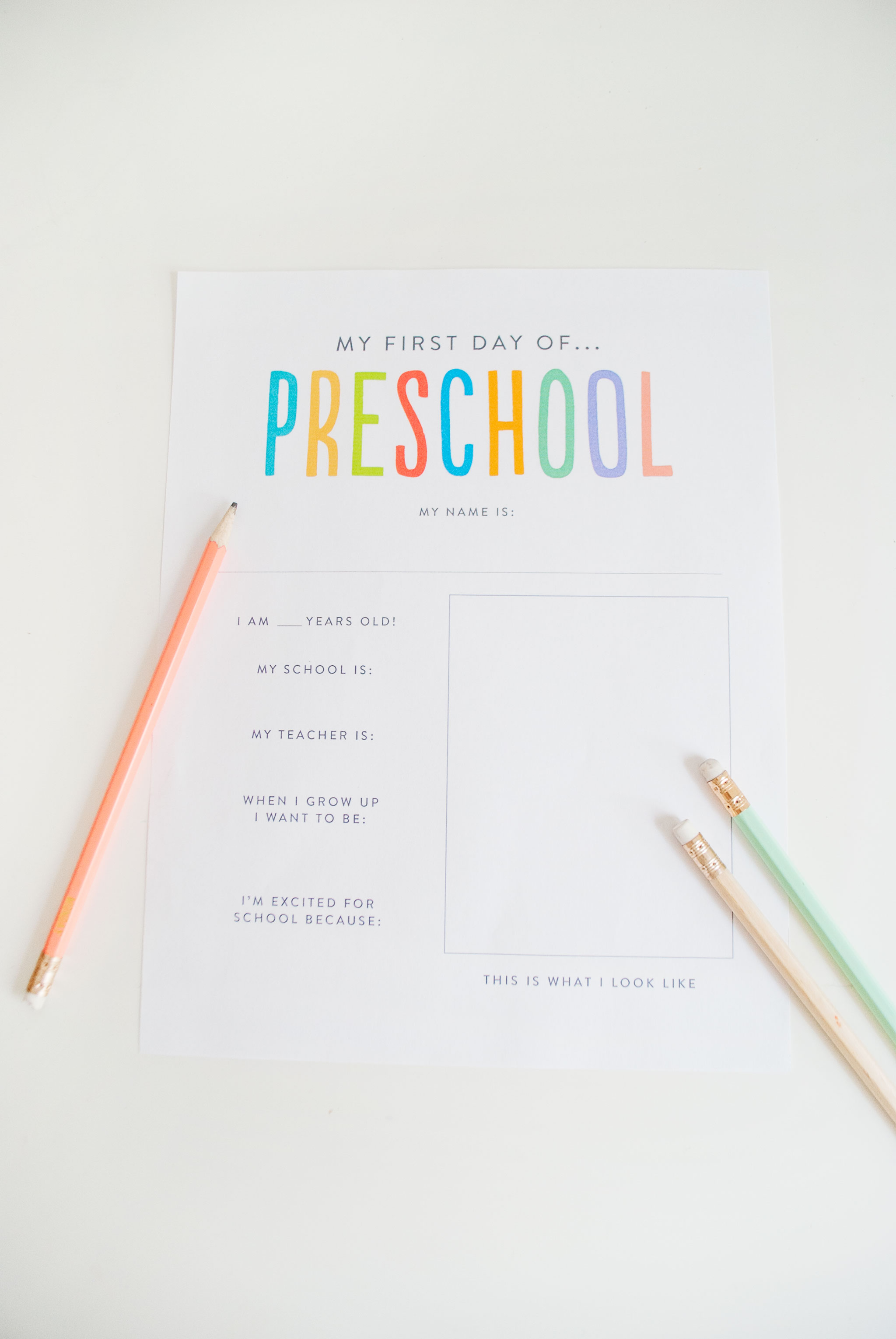 First Day of School Memories Interview Free Printable