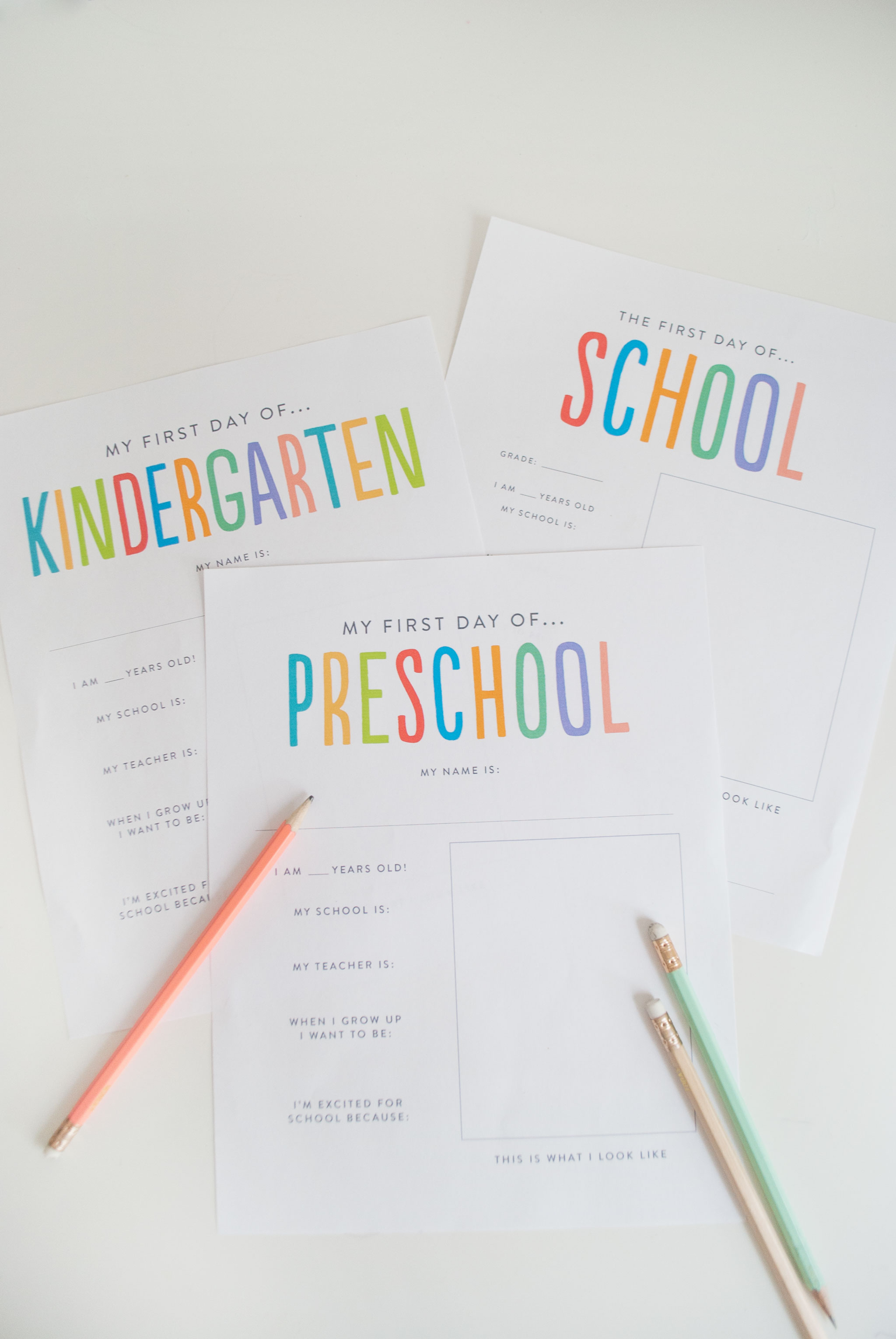 First Day of School Memories Interview Free Printable