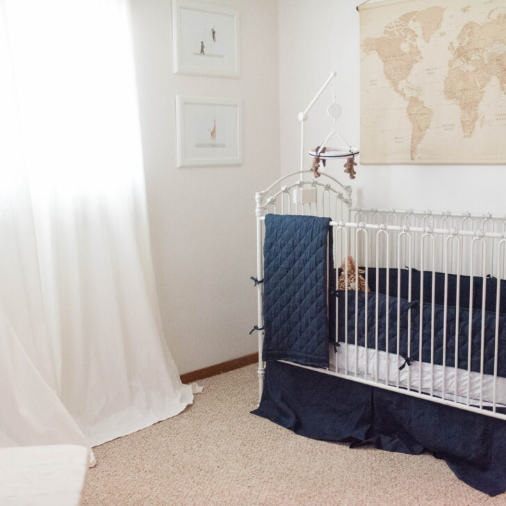 Navy and Gray Adventure Awaits Vintage Nursery