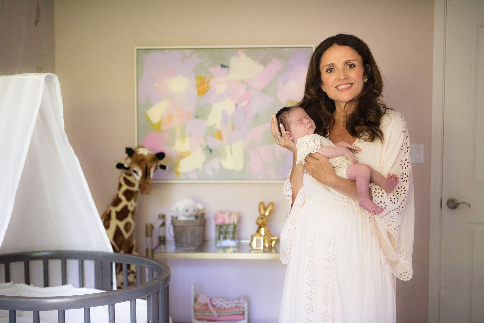 Jenni Pulos and Daughter in Nursery