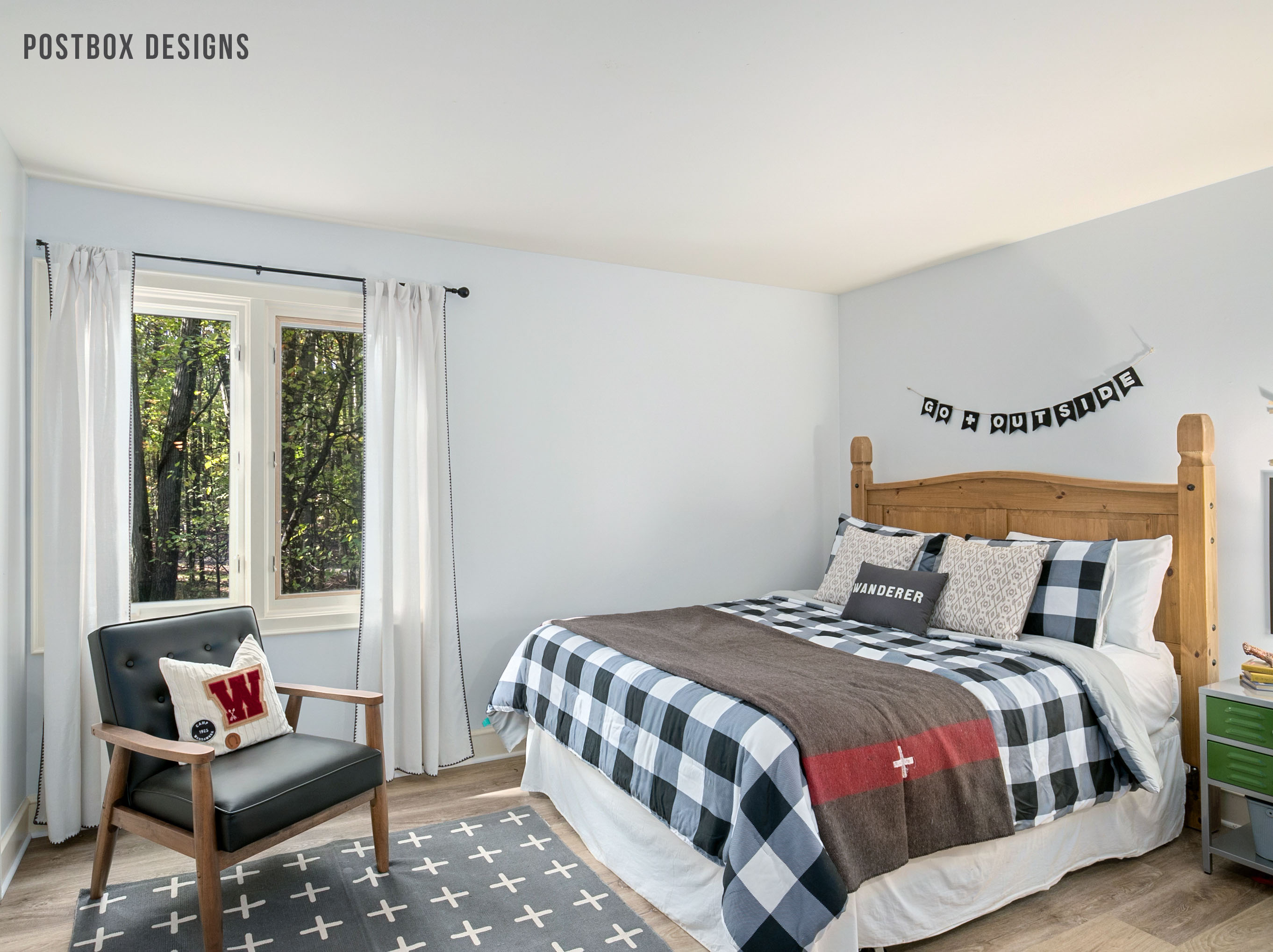 Boy's Adventure Bedroom Makeover by Postbox Designs Interior E-Design