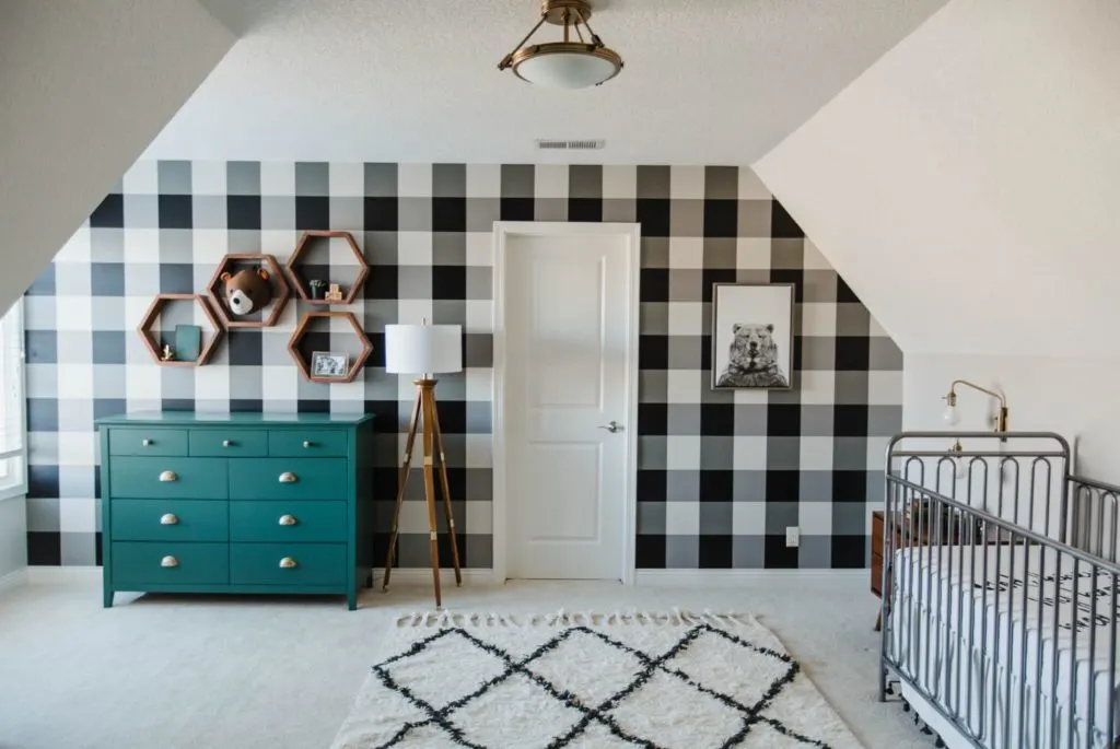 Buffalo Check Wallpaper Nursery