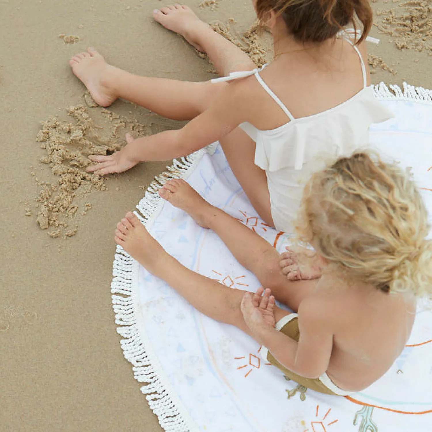 The Beach People Round Towel