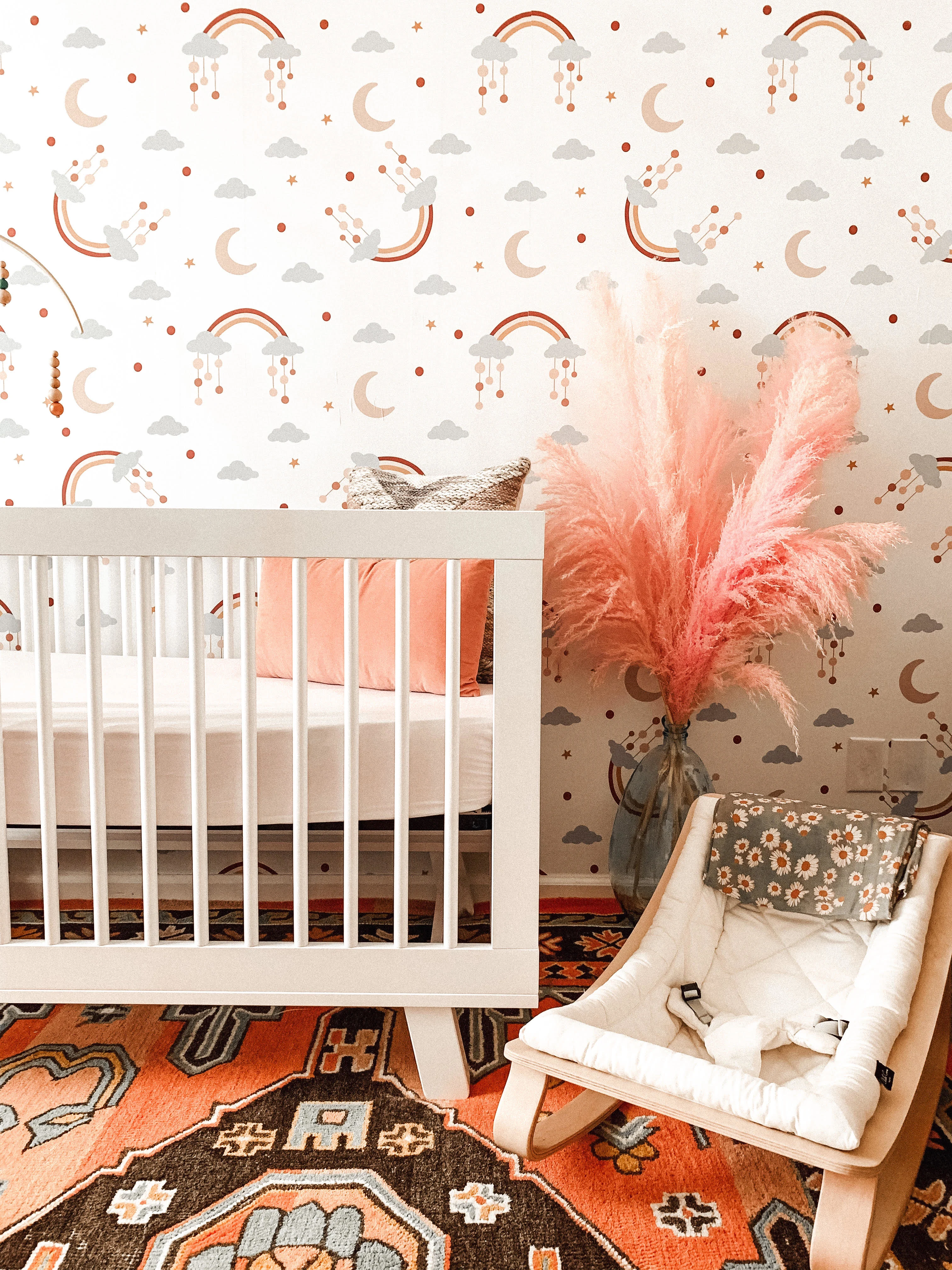 Pink Pampas Grass in Muted Rainbow Nursery