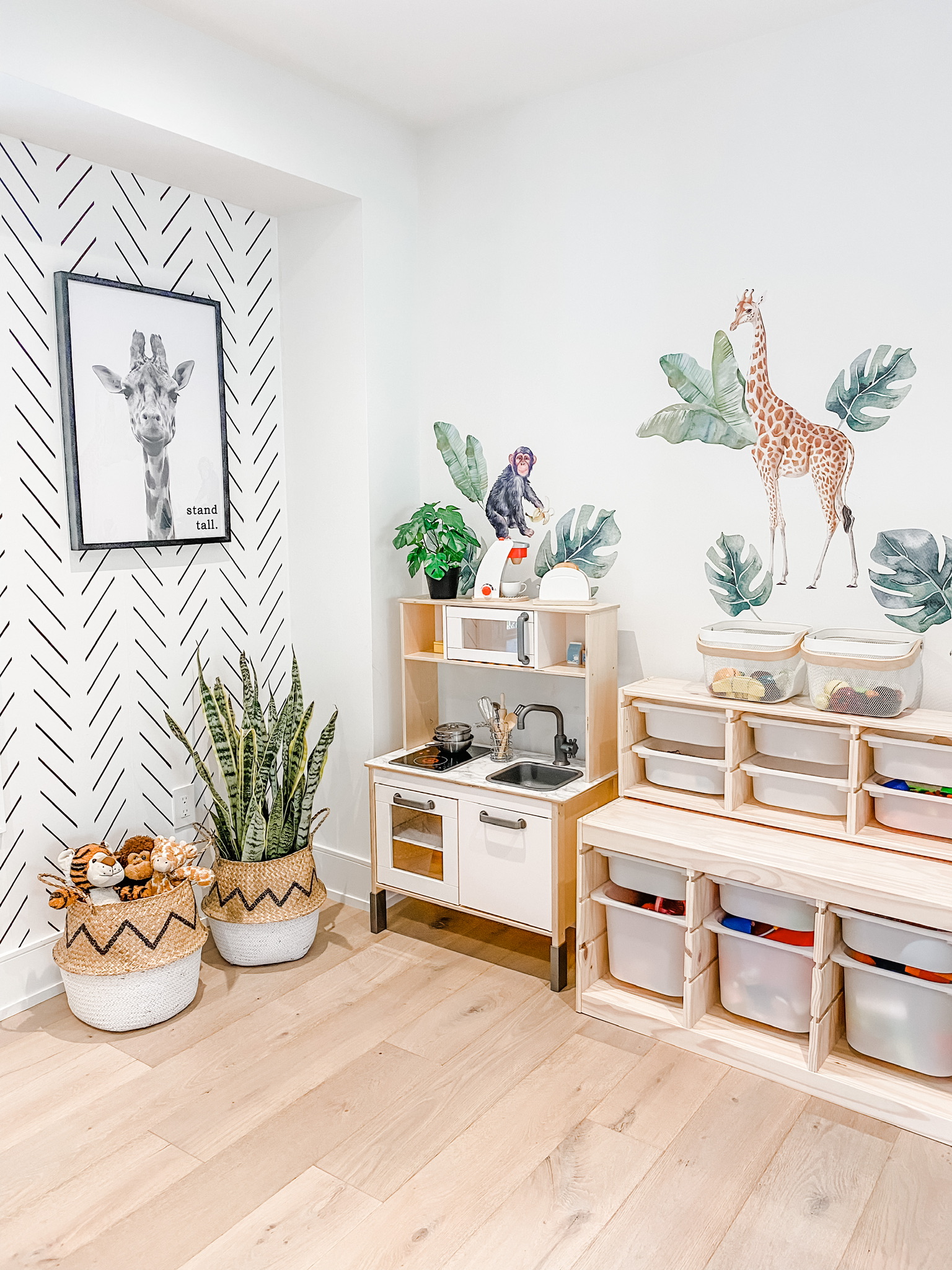 Boho Jungle Themed Playroom by Melissa Carnicelli