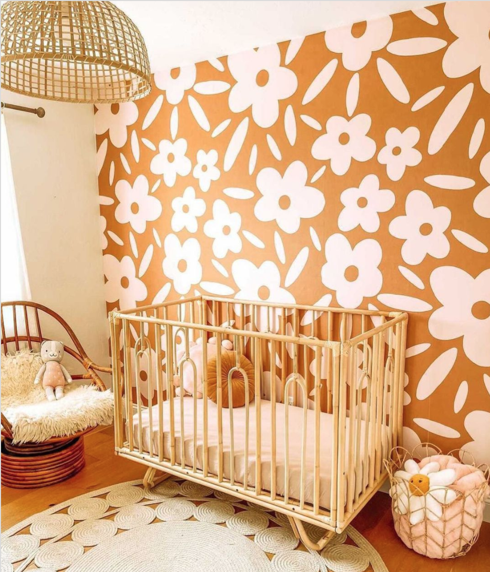 2022 Nursery Trends Retro Flowers in  Nursery by @the.jonesy.life