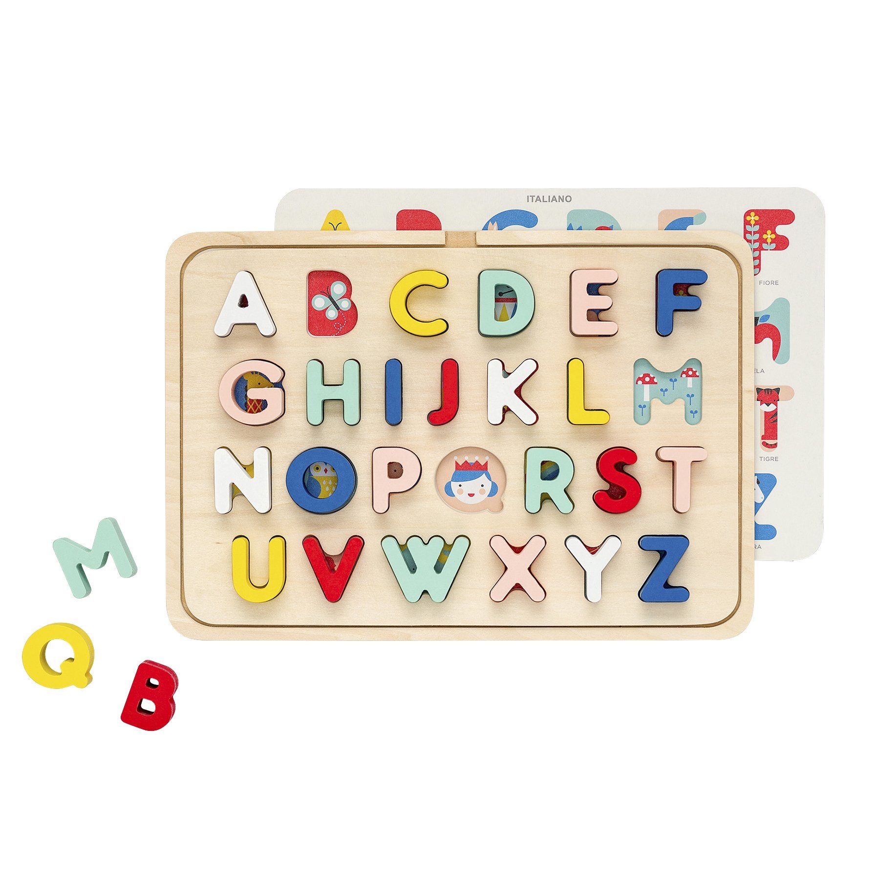 Pretty Wooden Alphabet Puzzle