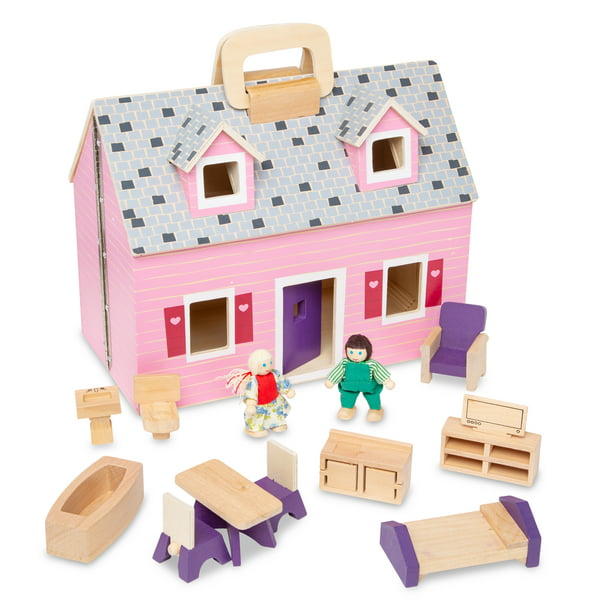 Portable Wooden Dollhouse